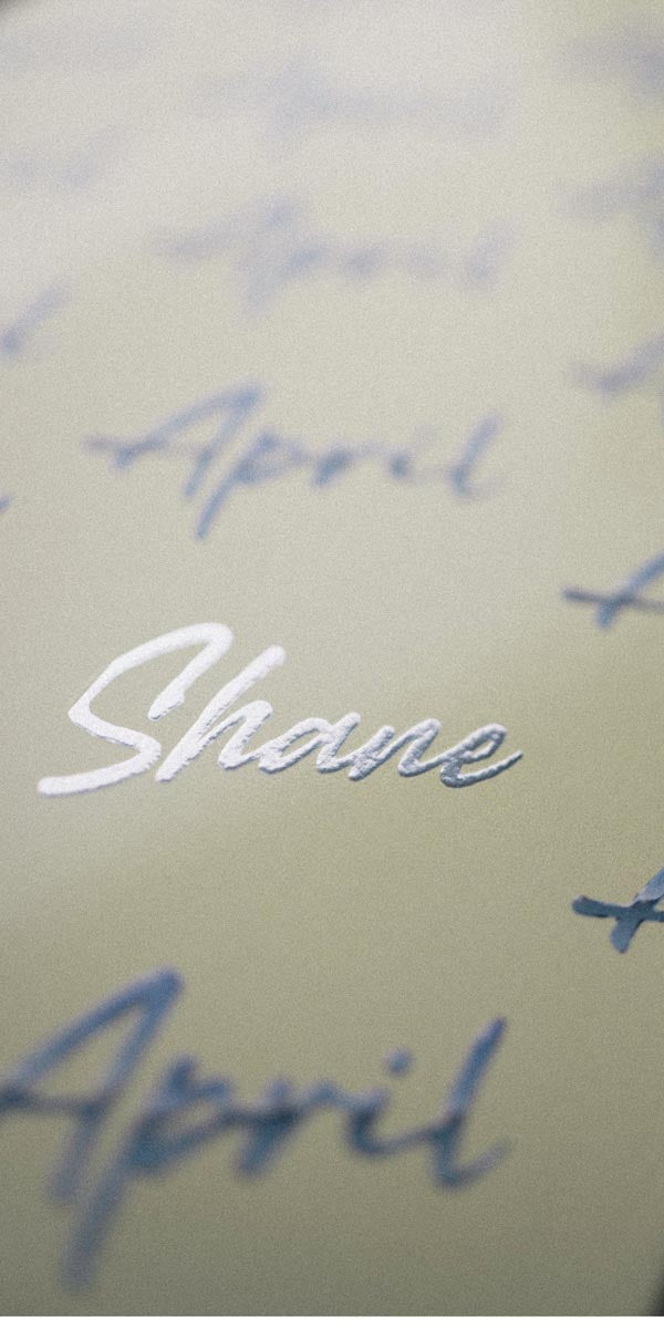 April Shane Script Logo Skateboard Deck - Yellow - 8.50