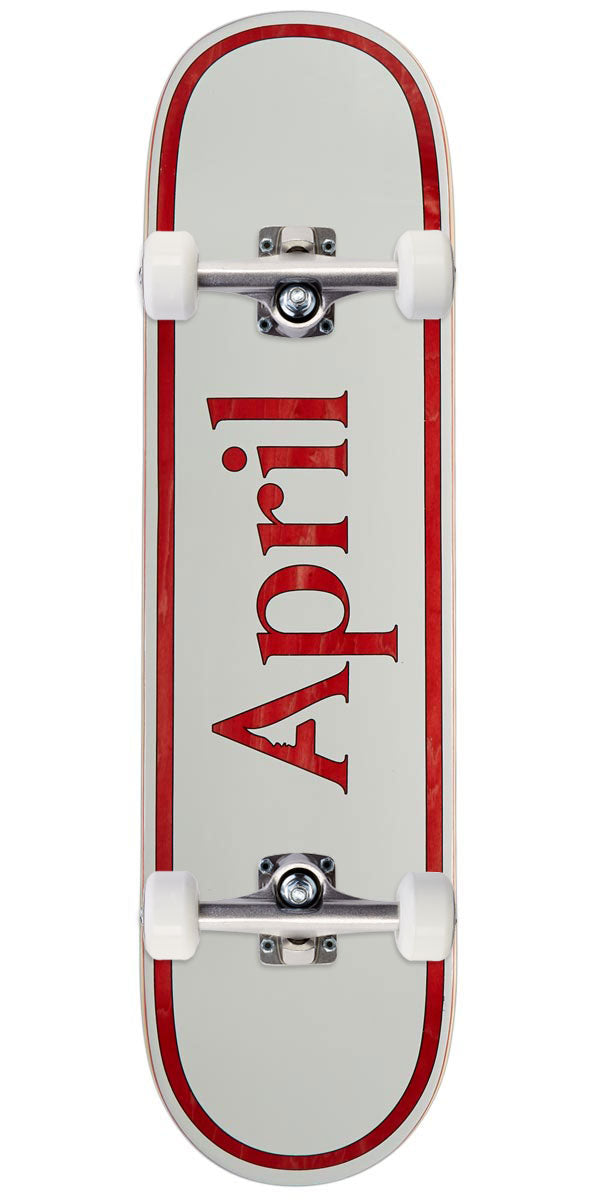 April AP OG Logo Skateboard Complete - White - 8.00