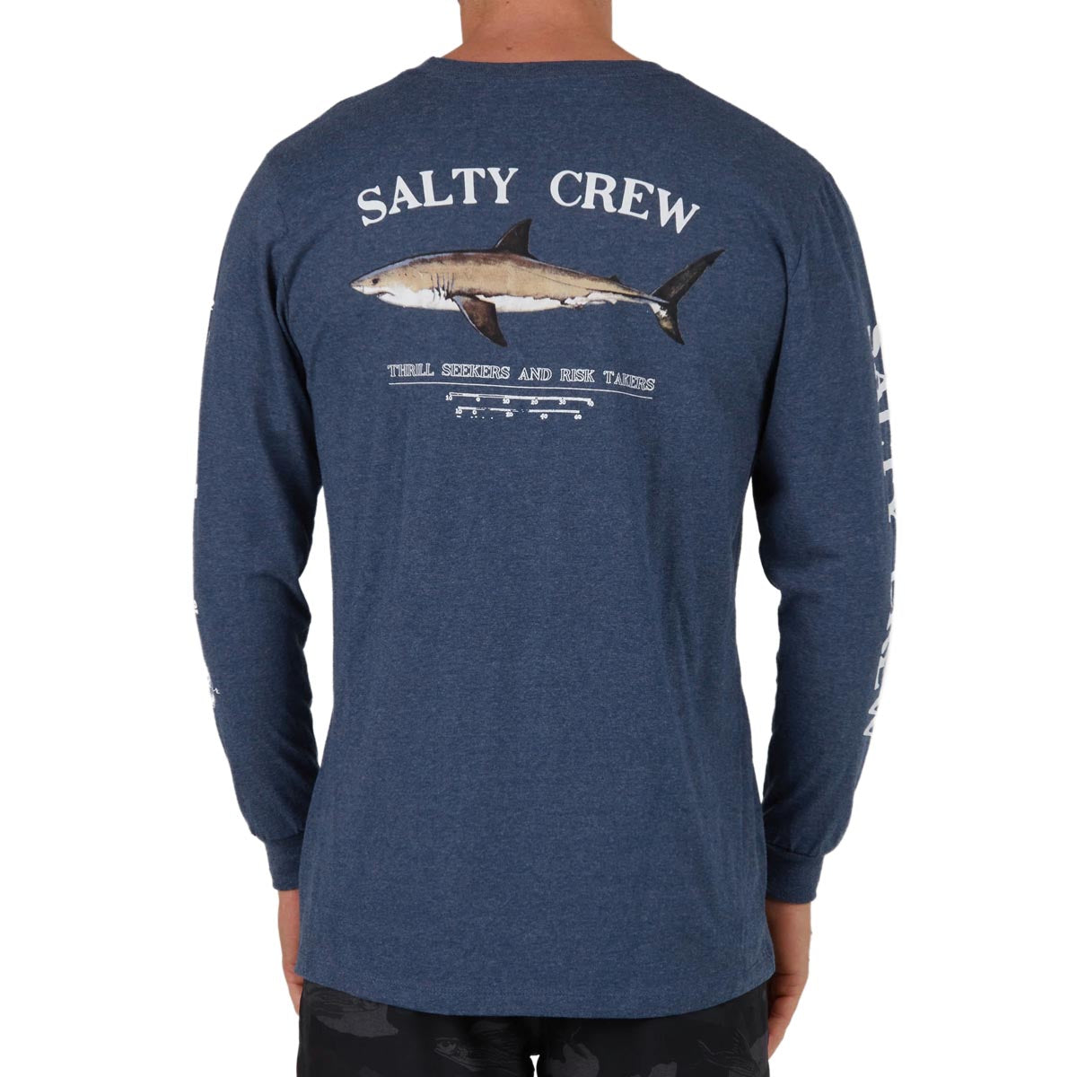 Salty Crew Bruce Classic Long Sleeve T-Shirt - Navy Heather image 3