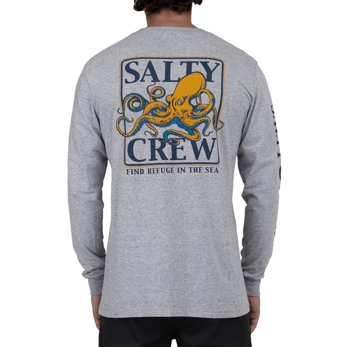 Salty Crew Ink Slinger Classic Long Sleeve T-Shirt - Athletic Heather image 3