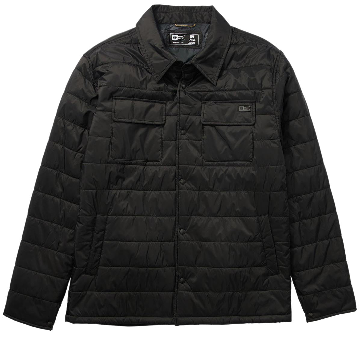 Salty Crew Barrier Shacket Jacket - Black image 1