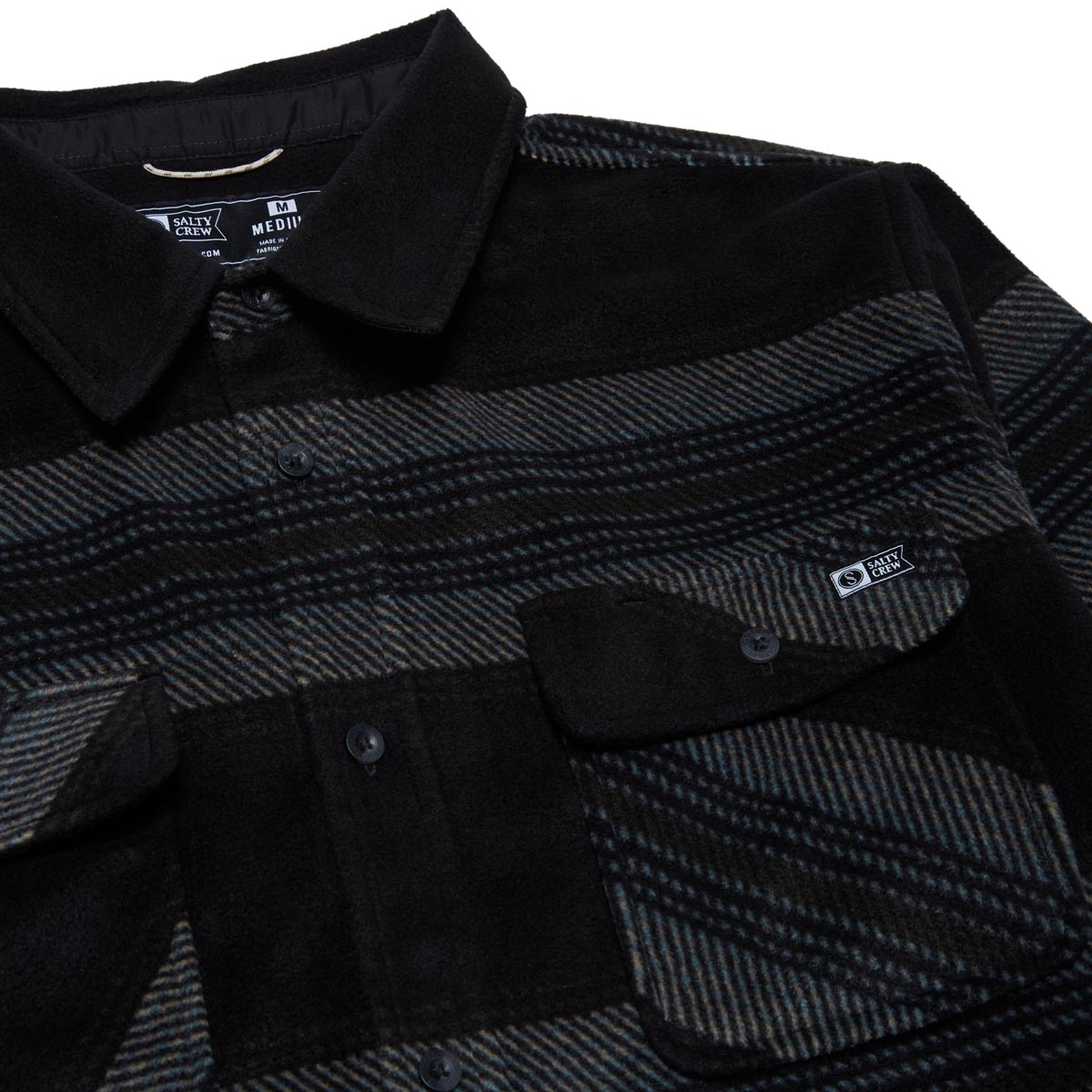 Salty Crew Swellter Polar Long Sleeve Shirt - Coal image 2