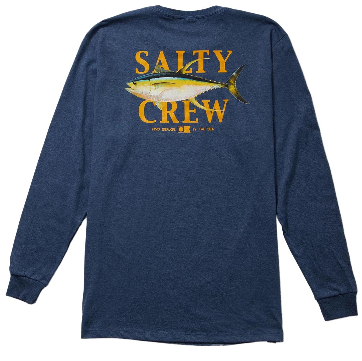 Salty Crew Yellowfin Long Sleeve T-Shirt - Navy Heather image 1