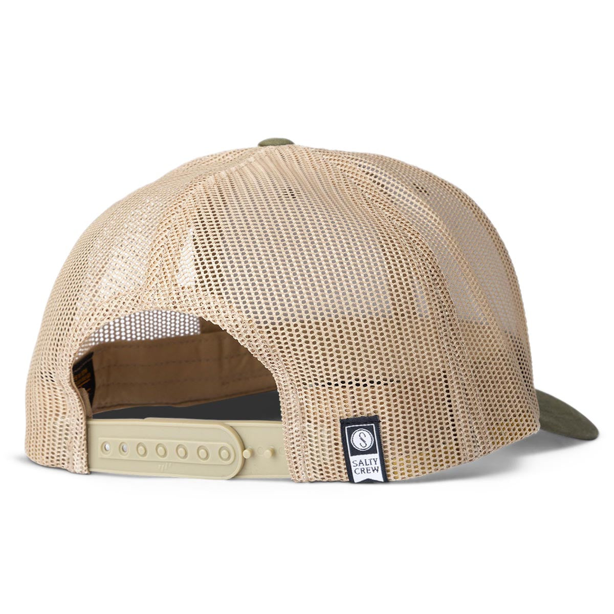 Salty Crew Outlined Retro Trucker Hat - Moss/Khaki image 2