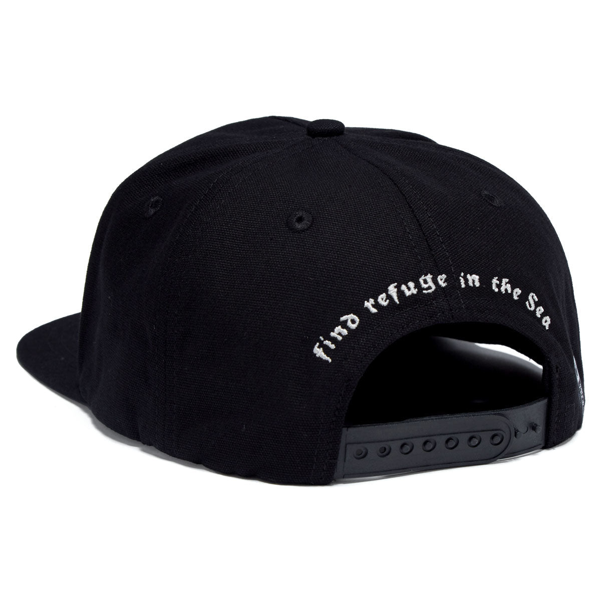 Salty Crew Old School 5 Panel Hat - Black image 2