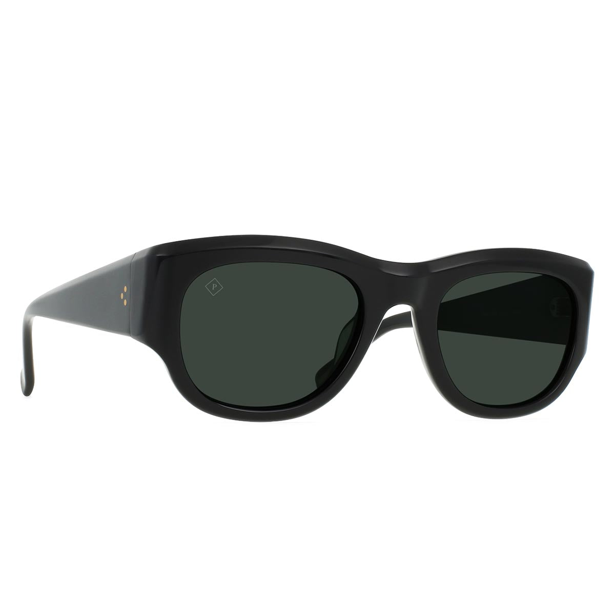 Raen Lonso 53 Sunglasses - Recycled Black/Green Polarized image 1