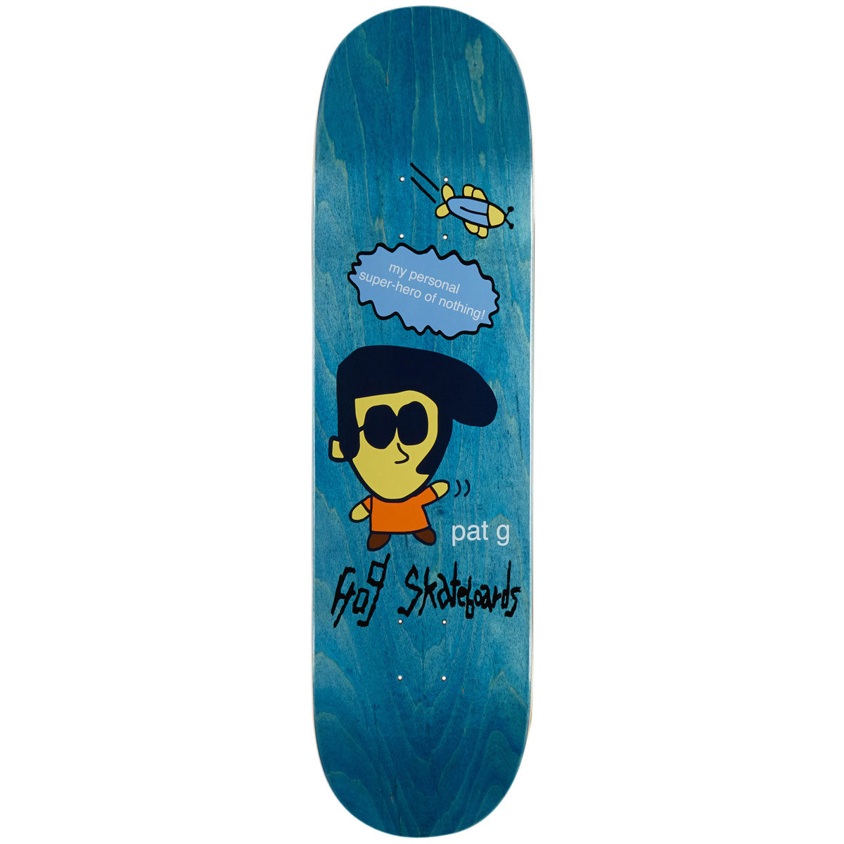 Frog Super Hero Pat G Skateboard Deck - Green - 8.25