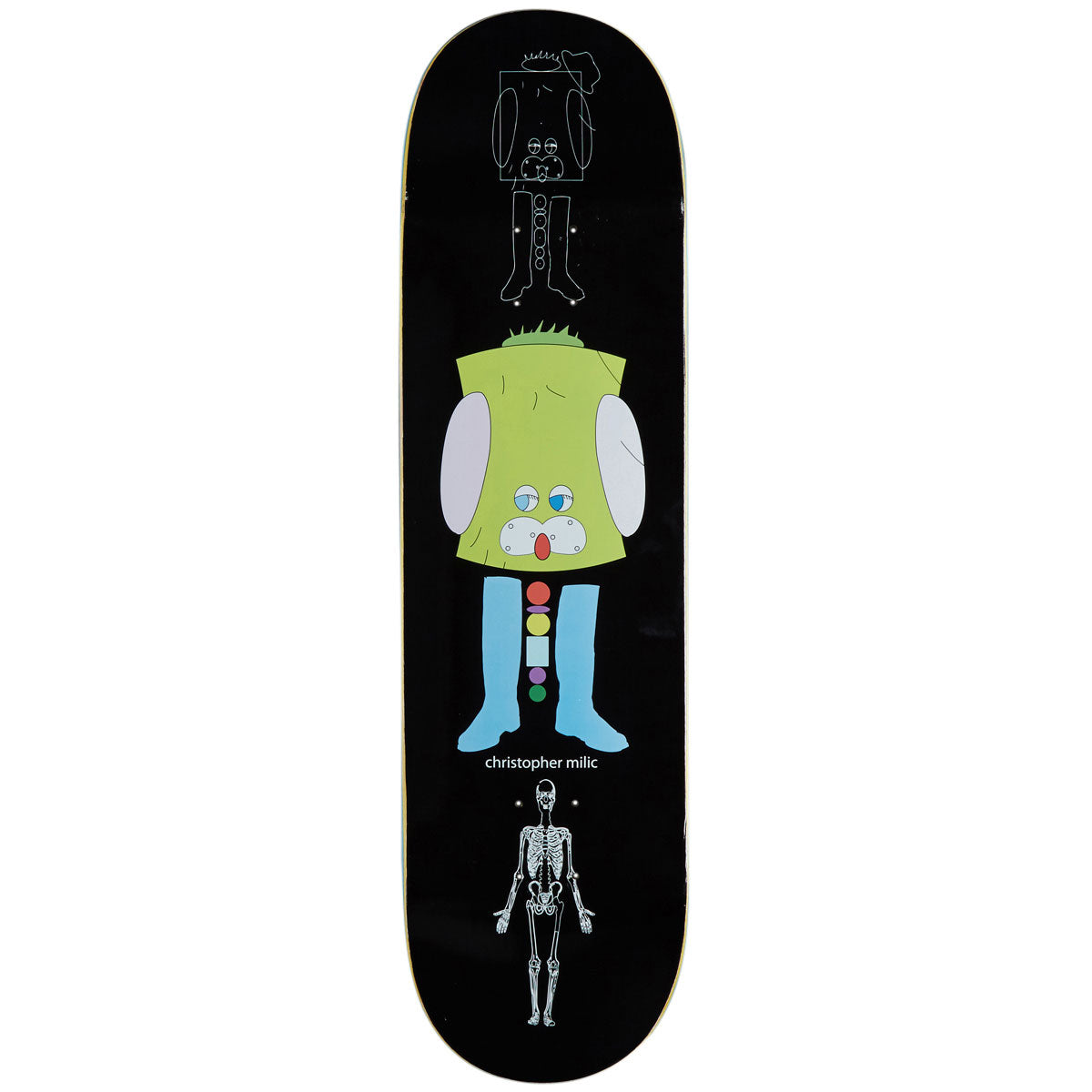 Frog Vector World Chris Milic Skateboard Deck - Black - 8.38