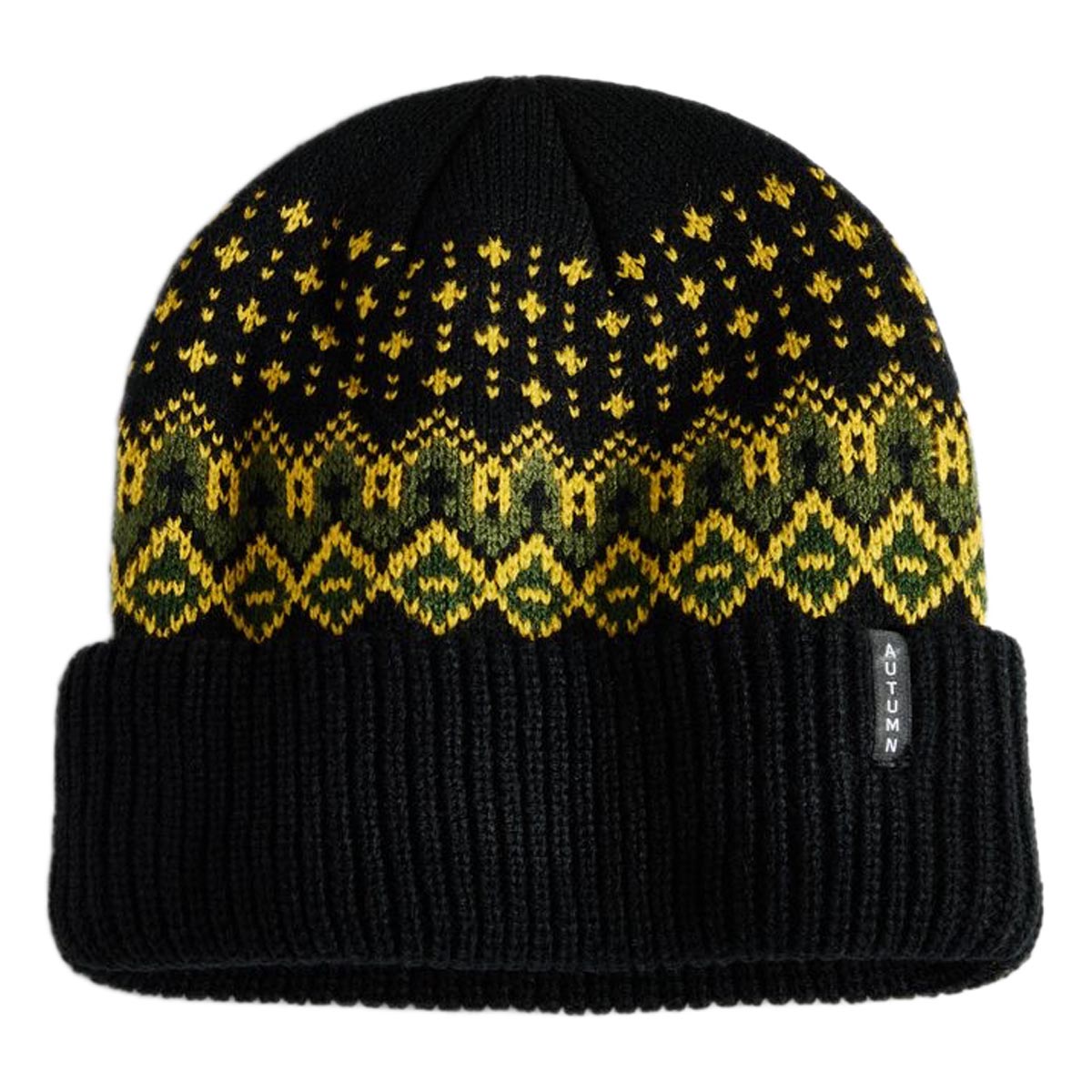 Autumn Fair Isle Beanie - Black image 1