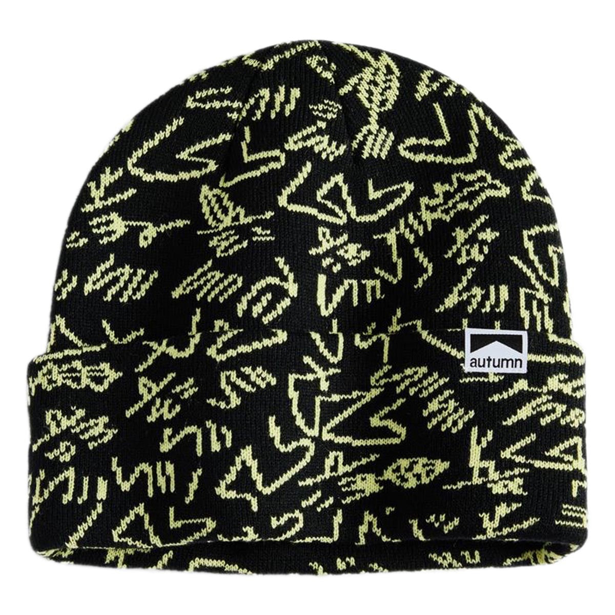 Autumn Gus Camo Beanie - Black image 1