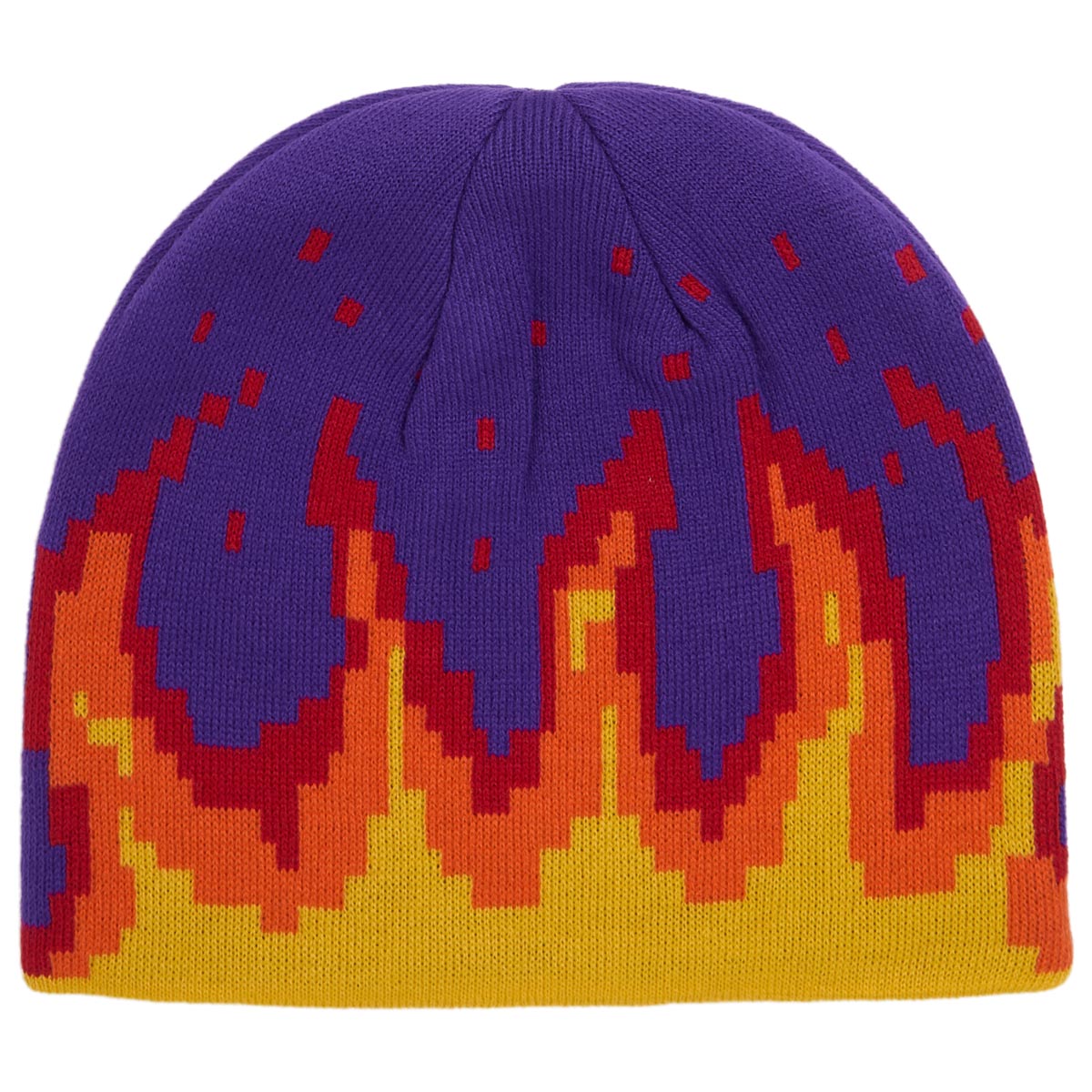 Corduroy Digi Flames Beanie - Purple image 2