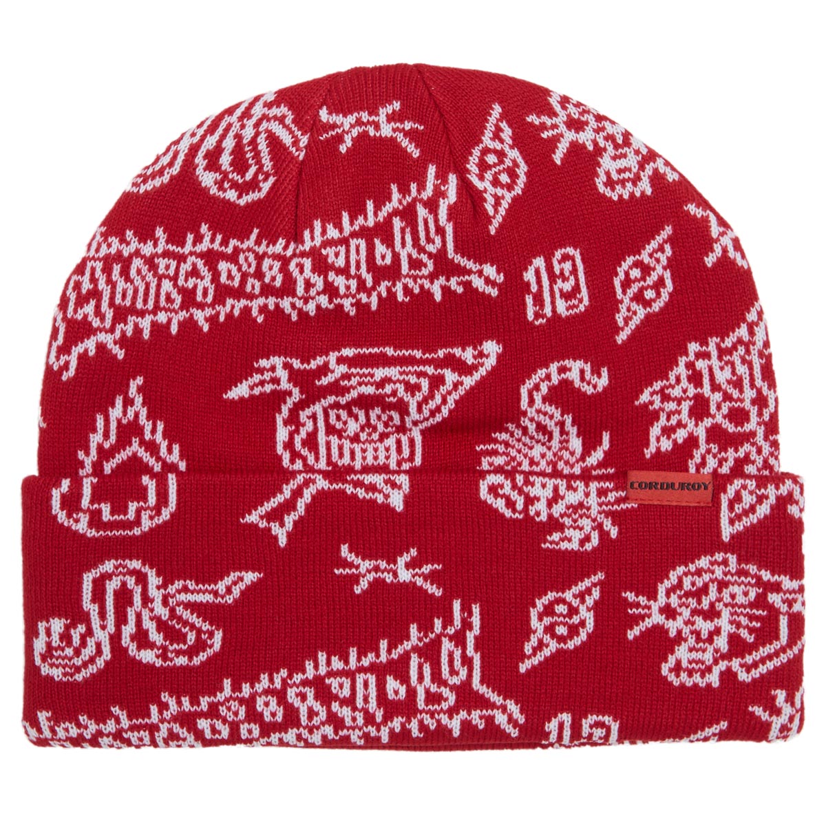 Corduroy Flash Beanie - Red image 1