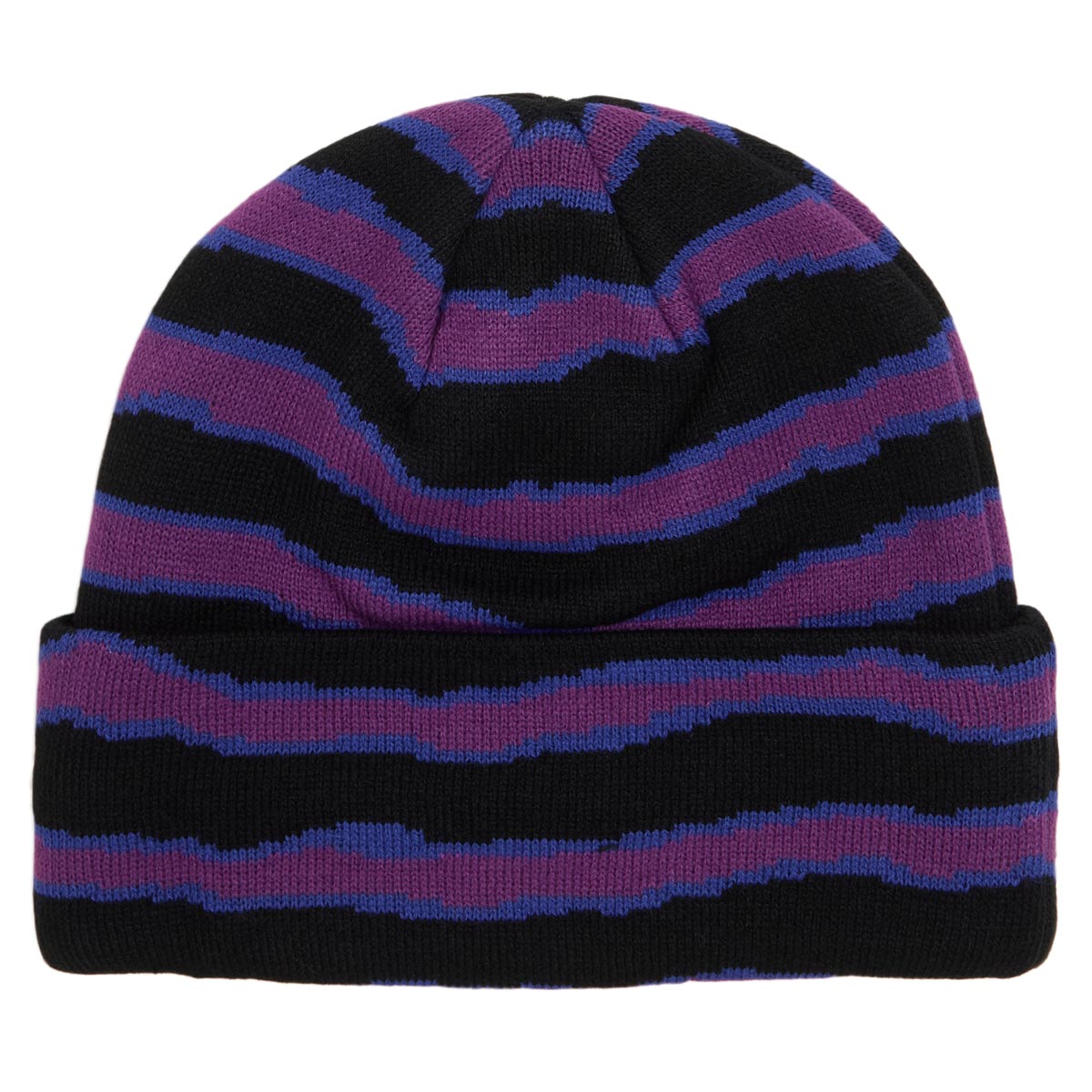 Corduroy Ripped Stripe Beanie - Black image 2