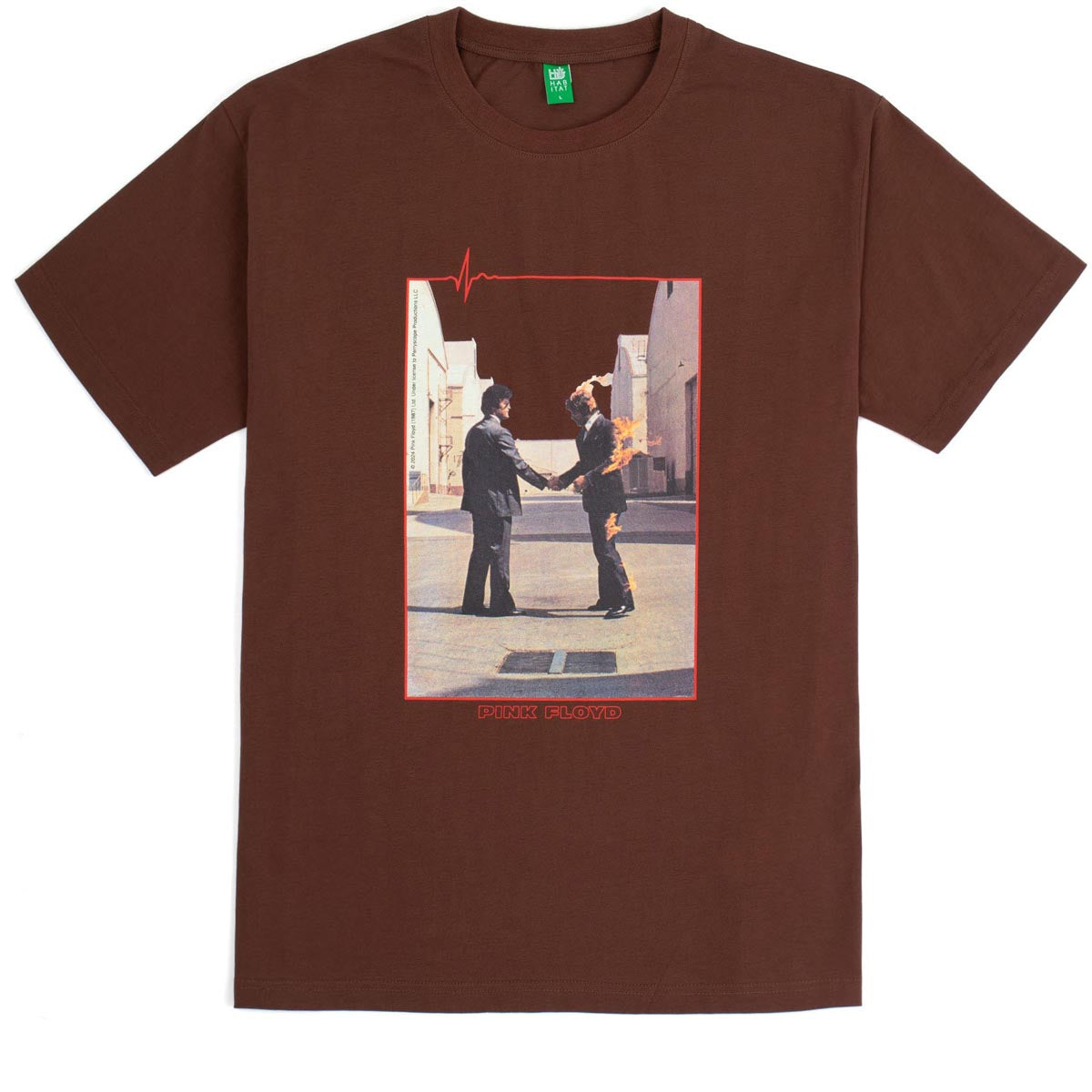 Habitat x Pink Floyd Wish You Were Here T-Shirt - Brown image 1