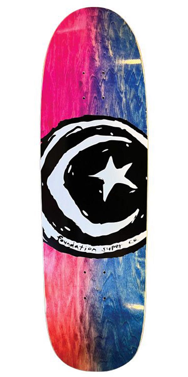 Foundation Star & Moon Dyed Shaped Skateboard Deck - 9.00