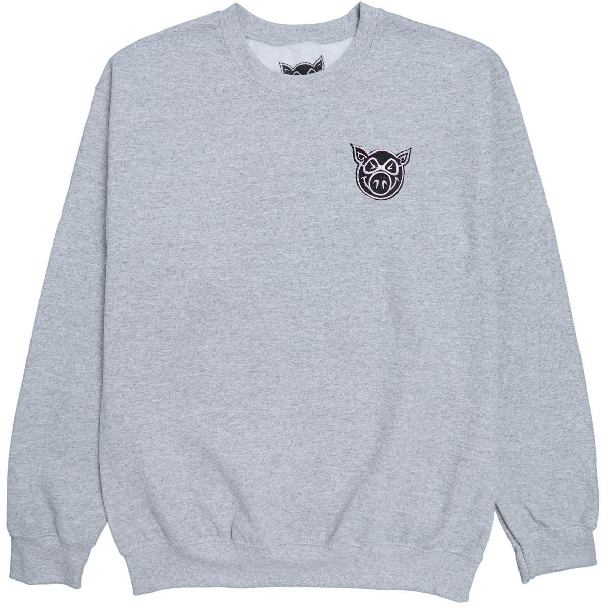 Pig Head Crew Sweatshirt - Heather Grey image 1