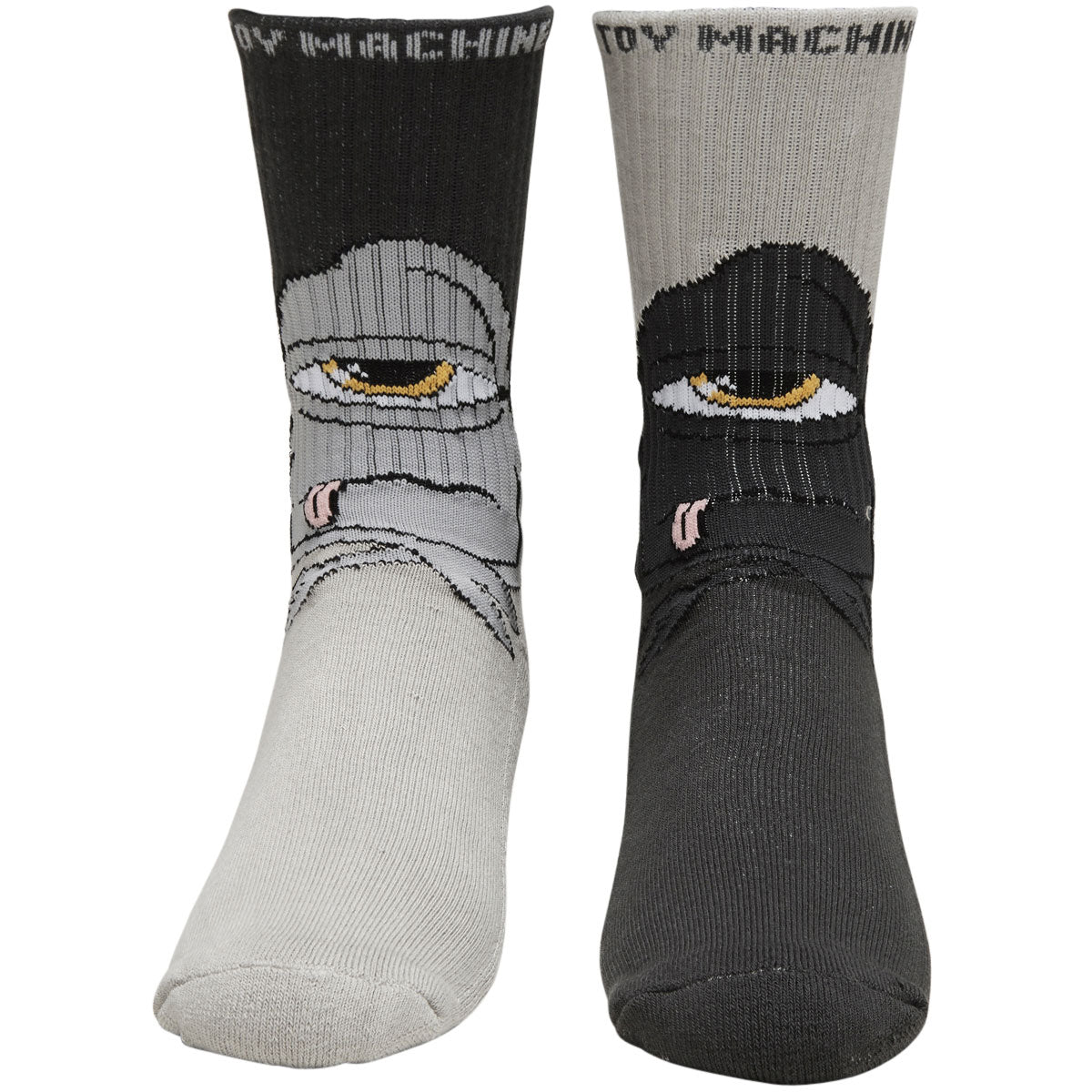 Toy Machine Bored Sect Crew Socks - Black/Grey image 2