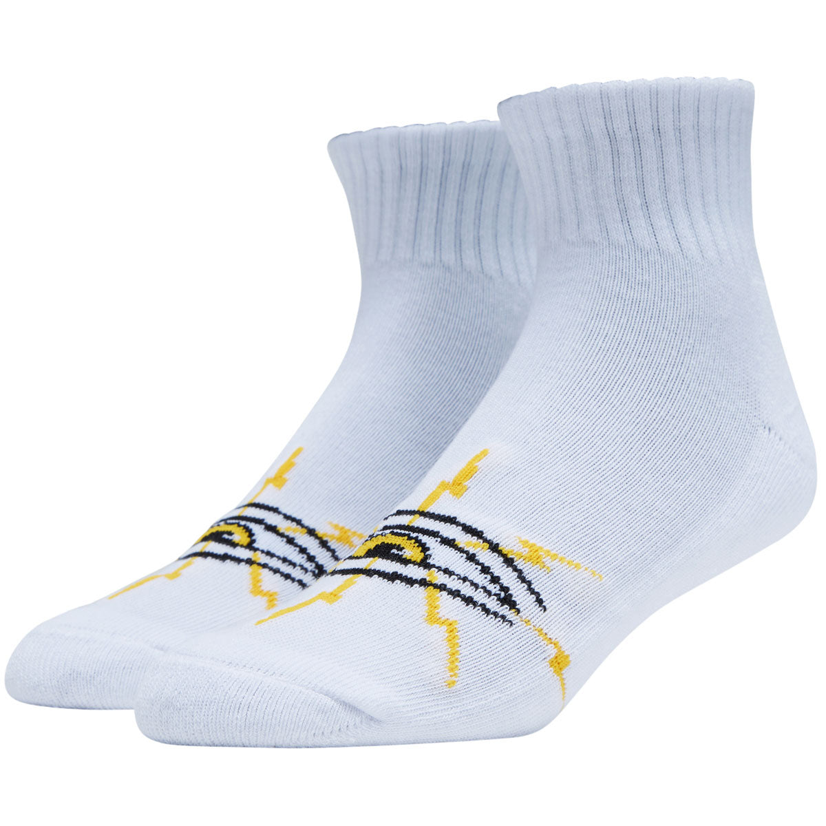 Toy Machine Sect Bolt Short Socks - White image 1