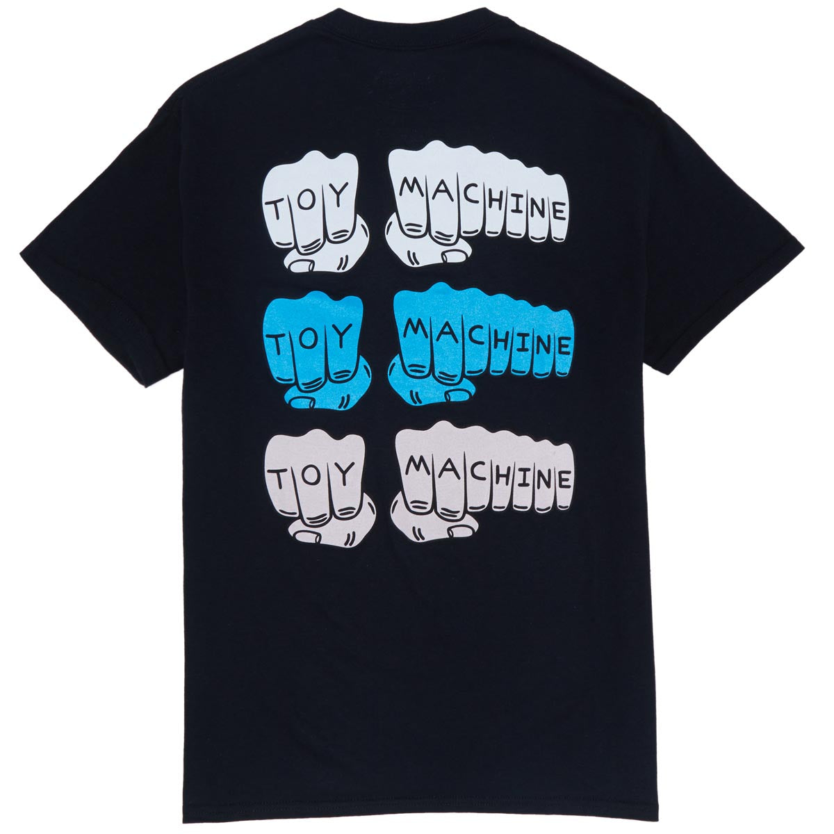 Toy Machine Triple Fist Embroidered T-Shirt - Black image 2