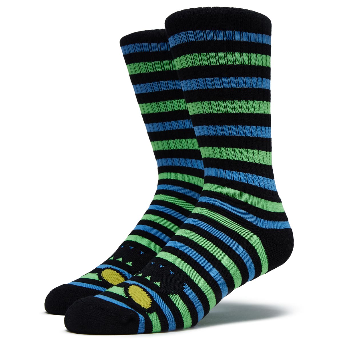 Toy Machine Monster Mini Stripes Socks - Neon Green image 1