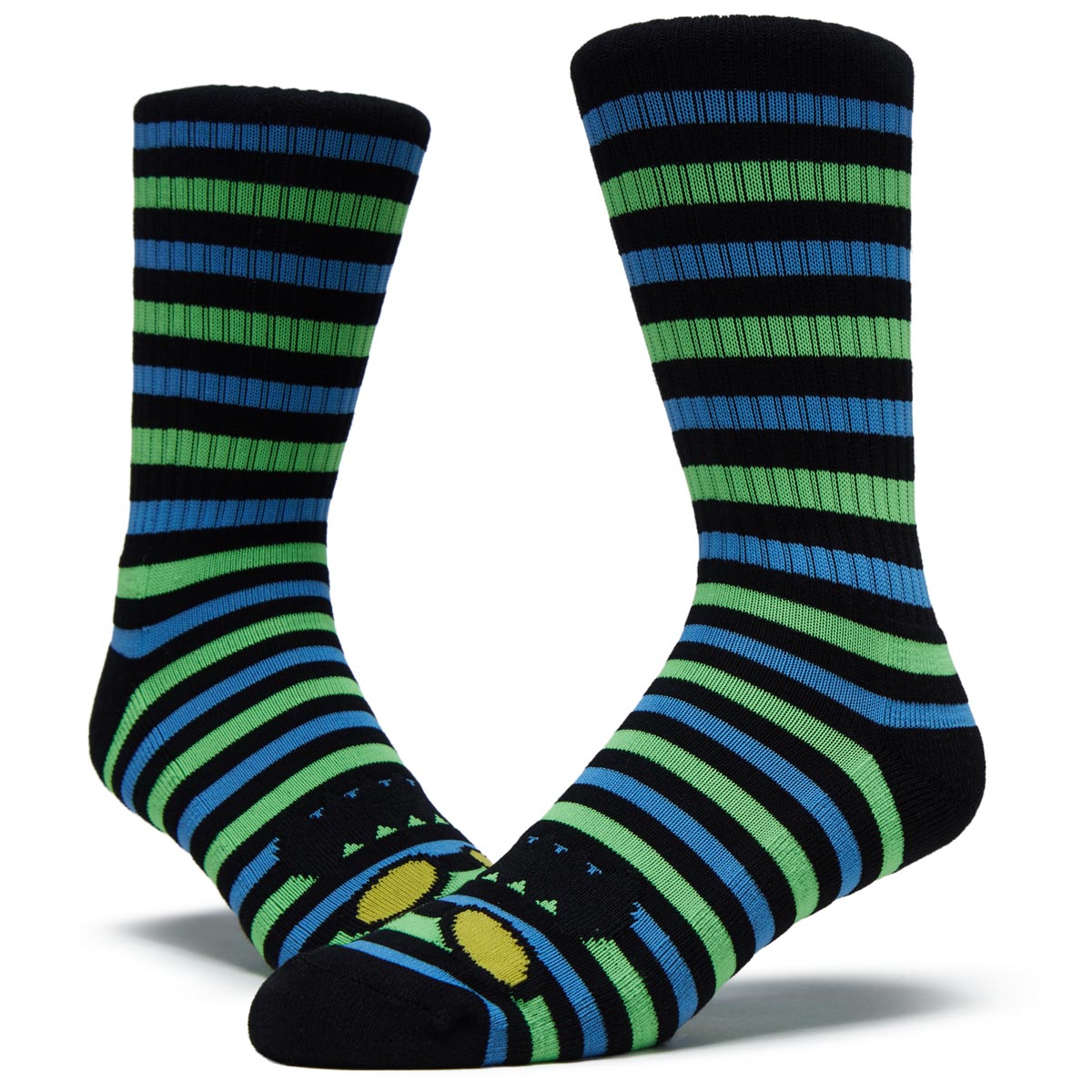 Toy Machine Monster Mini Stripes Socks - Neon Green image 2