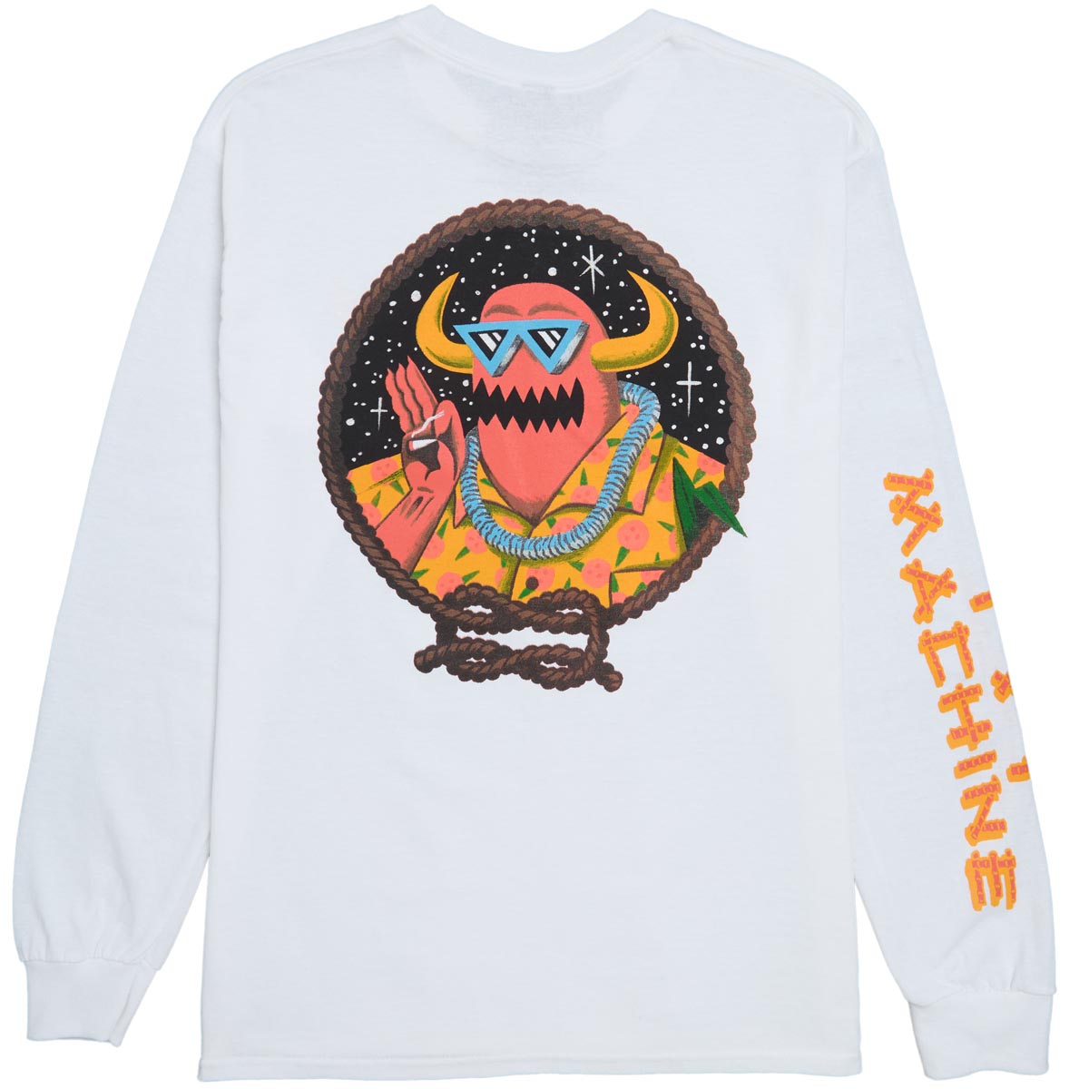 Toy Machine Lost And Found Long Sleeve T-Shirt - White image 1