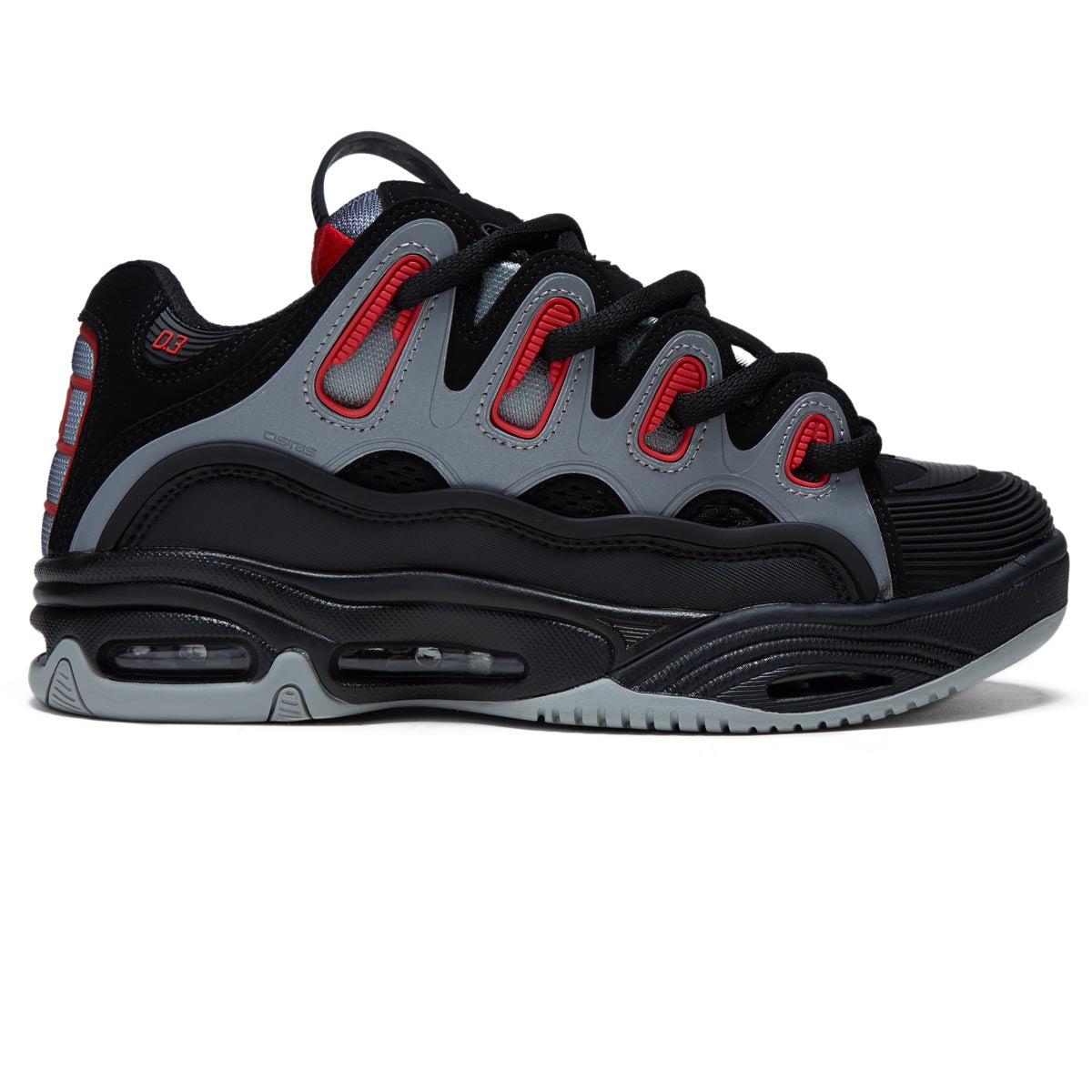 Osiris D3 2001 Shoes - Black/Light Grey/Red image 1