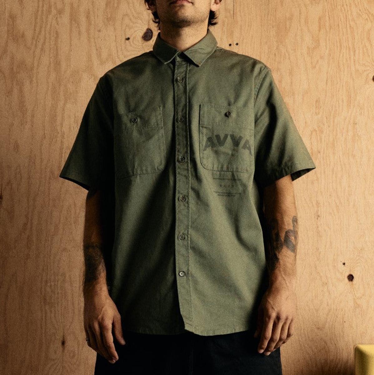 AVVA Foundry Workwear Shirt - Army image 5