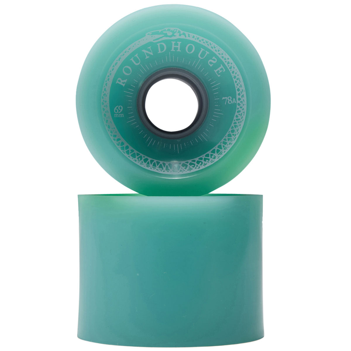 Carver Roundhouse Concave 78a Longboard Wheels - Glass Green - 69mm image 2