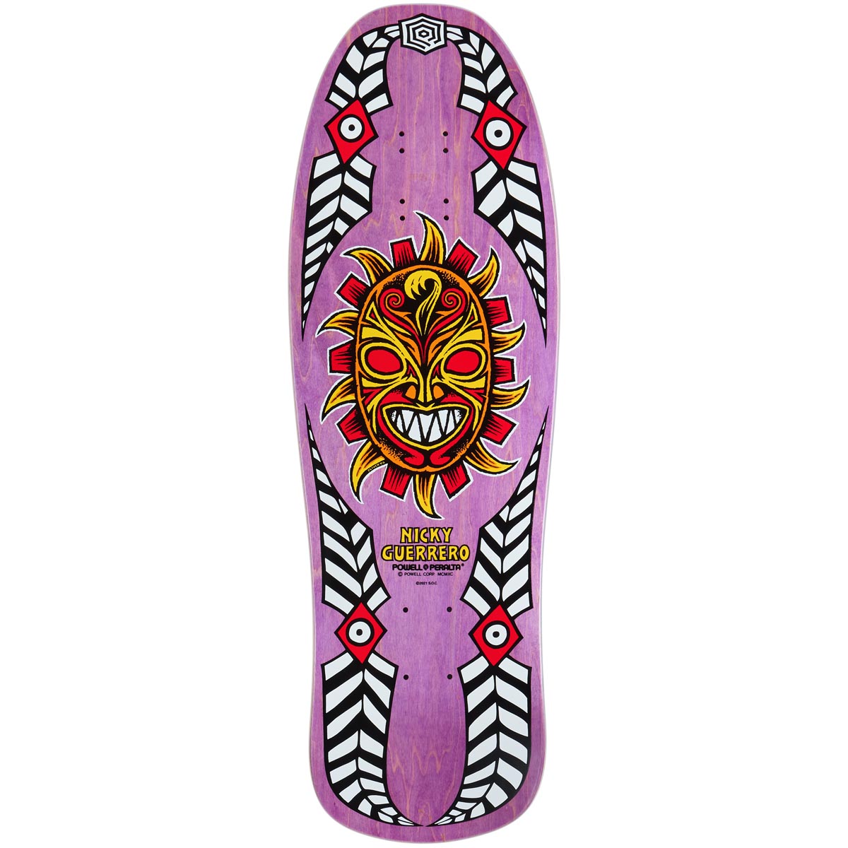 Powell-Peralta Nicky Guerrero Mask 5 Skateboard Deck - Purple - 10.00