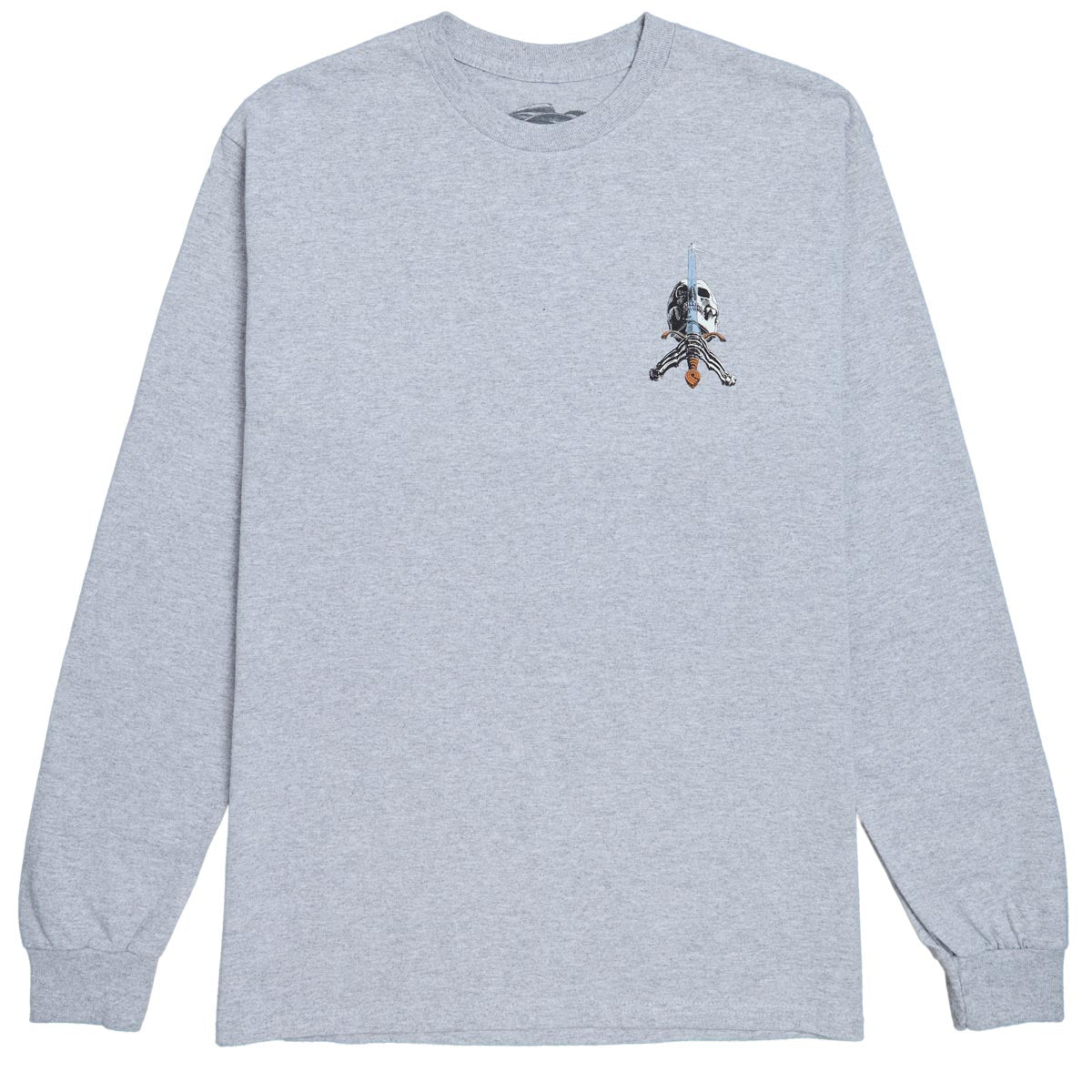 Powell-Peralta Skull And Sword Long Sleeve T-Shirt - Sport Grey image 2