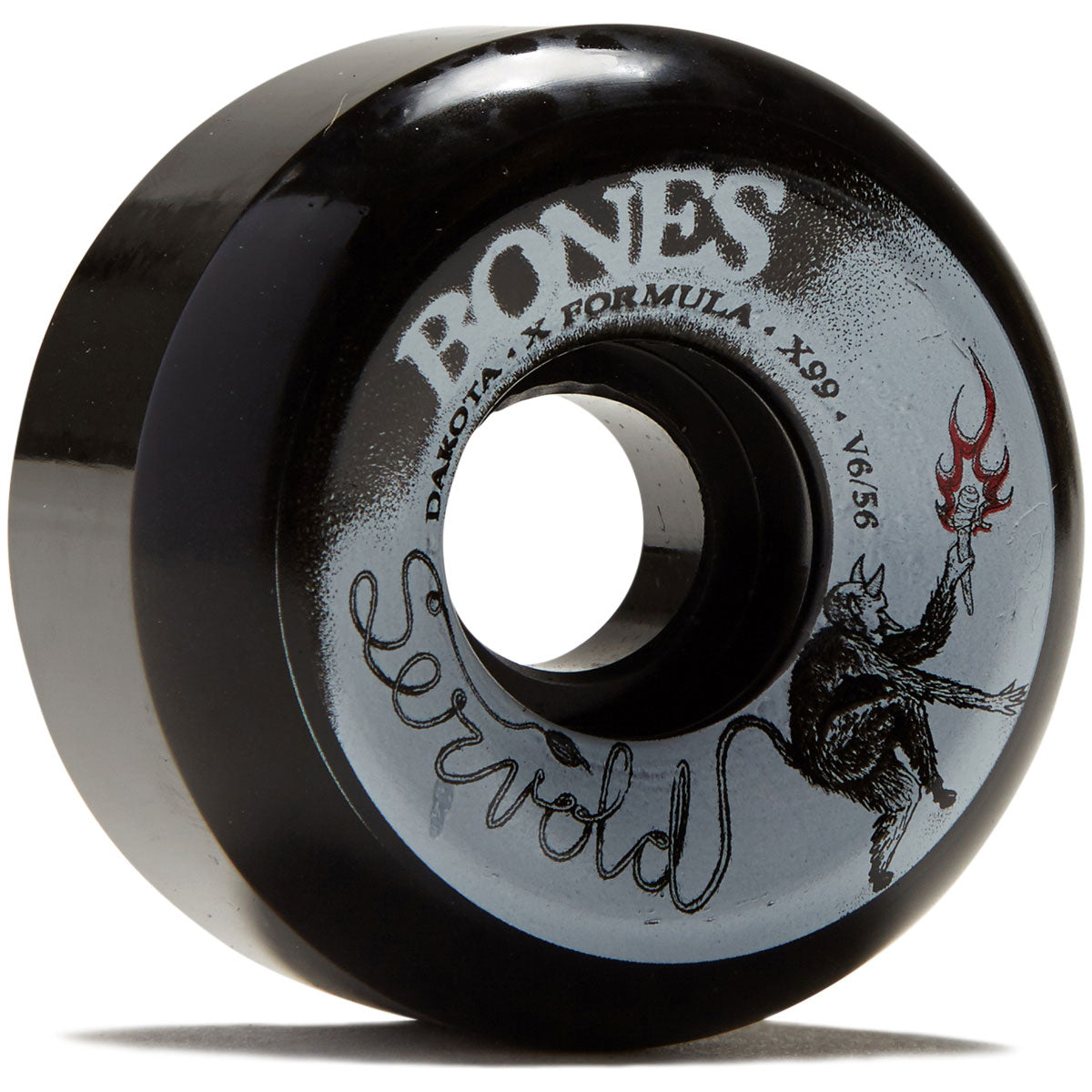Bones Dakota Servold Eternal V6 Wide-Cut 99a Skateboard Wheels - Black - 56mm image 1