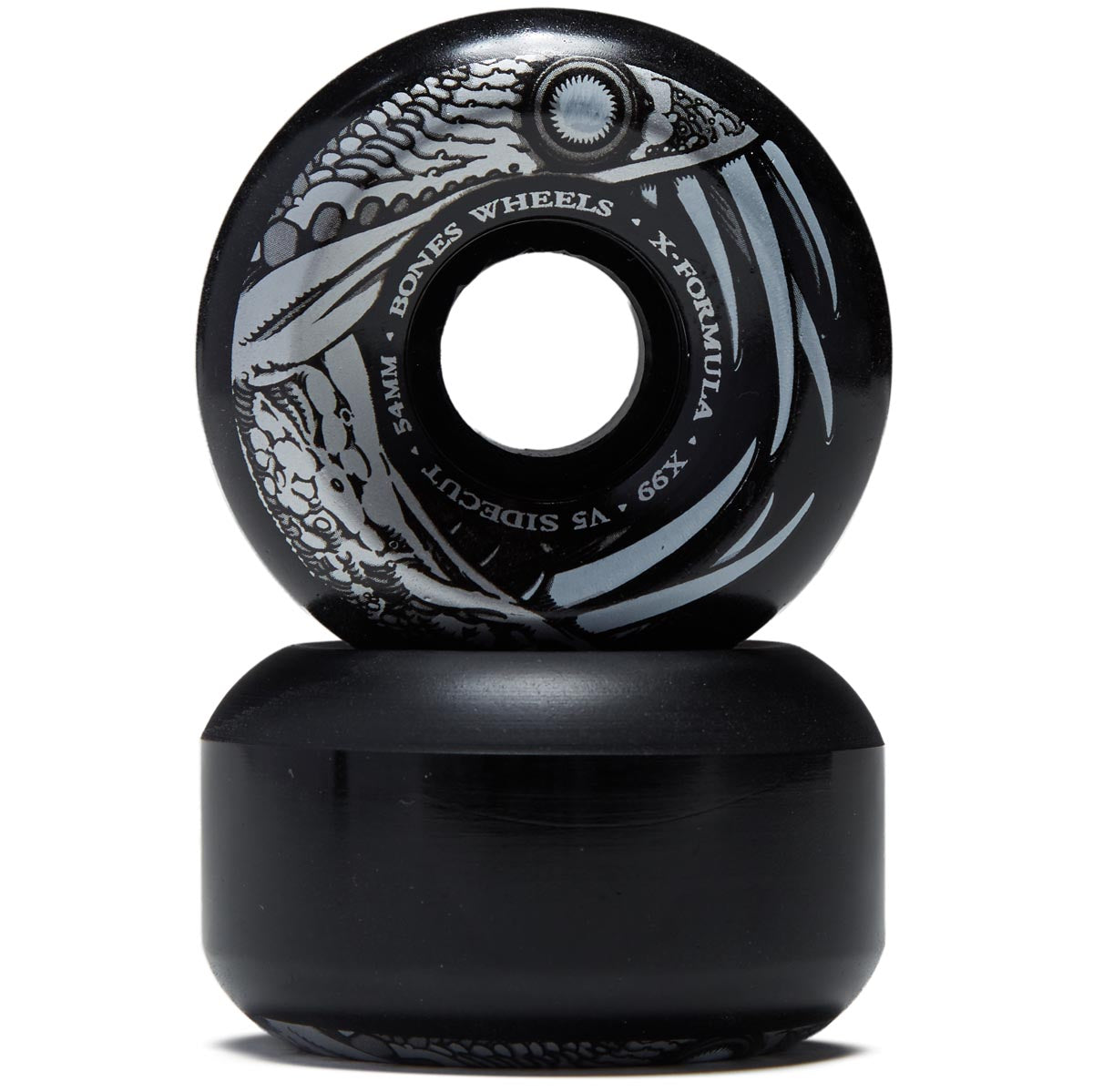 Bones Dark Waters 99a V5 Sidecut Skateboard Wheels - Black - 54mm image 2