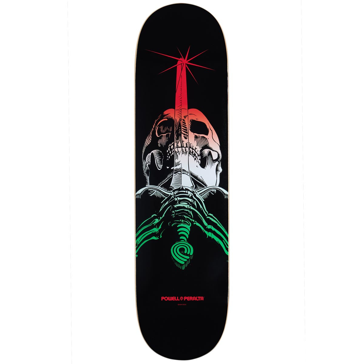 Powell-Peralta Ray Rodriguez Skull & Sword Skateboard Deck - Green Fade - 8.25