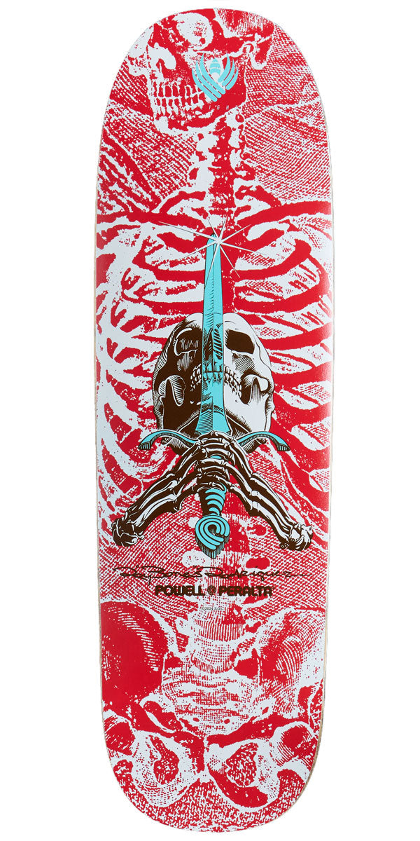 Powell-Peralta Flight Ray Rodriguez Skull & Sword 05 Skateboard Deck - Red/White - 9.26
