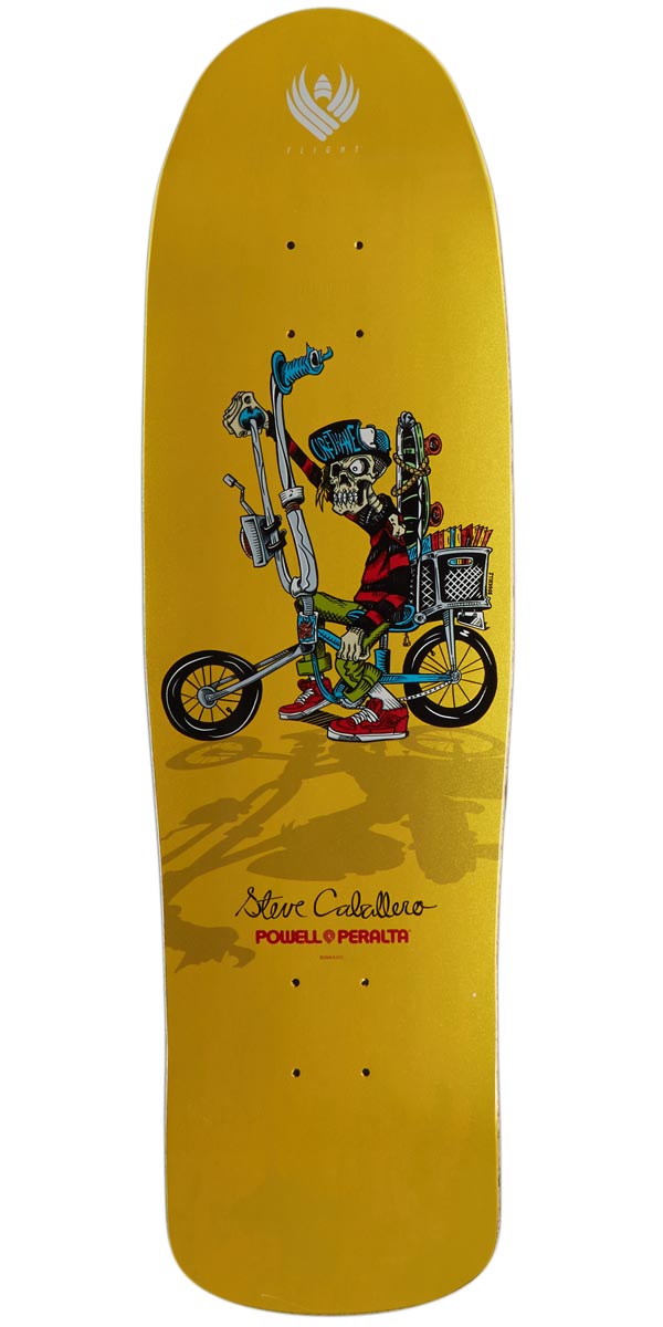 Powell-Peralta Flight Steve Caballero Chopper Bike Skateboard Deck - Yellow - 9.00