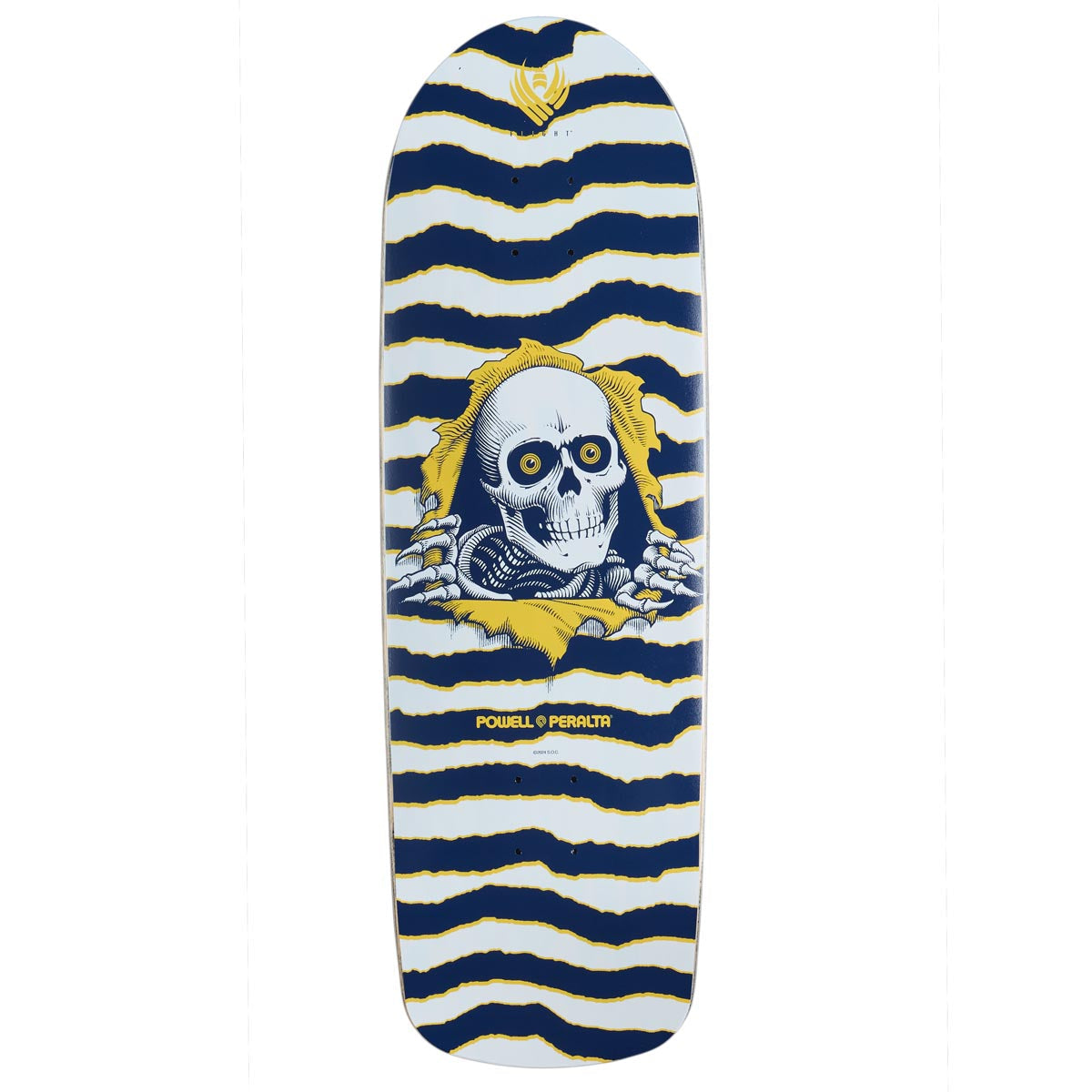 Powell-Peralta Flight Ripper 6 Skateboard Deck - White/Blue - 9.70