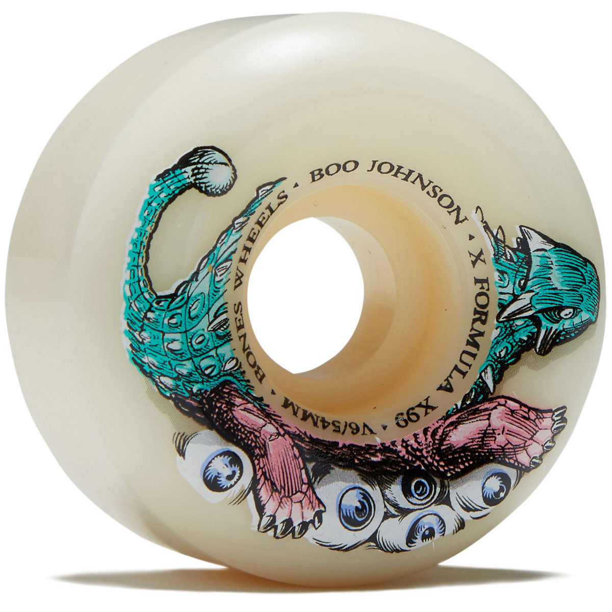 Bones Boo Johnson Dino-Sortas 99A V6 Widecut Skateboard Wheels - 54mm image 1