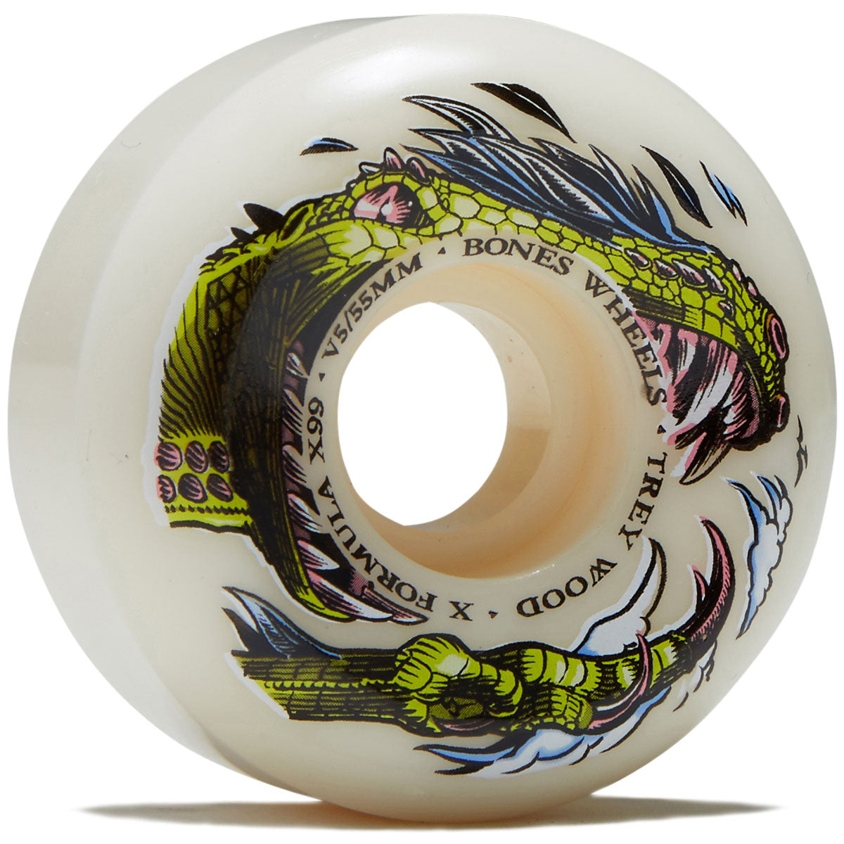 Bones Trey Wood Dino-Sortas 99A V5 Sidecut Skateboard Wheels - 55mm image 1