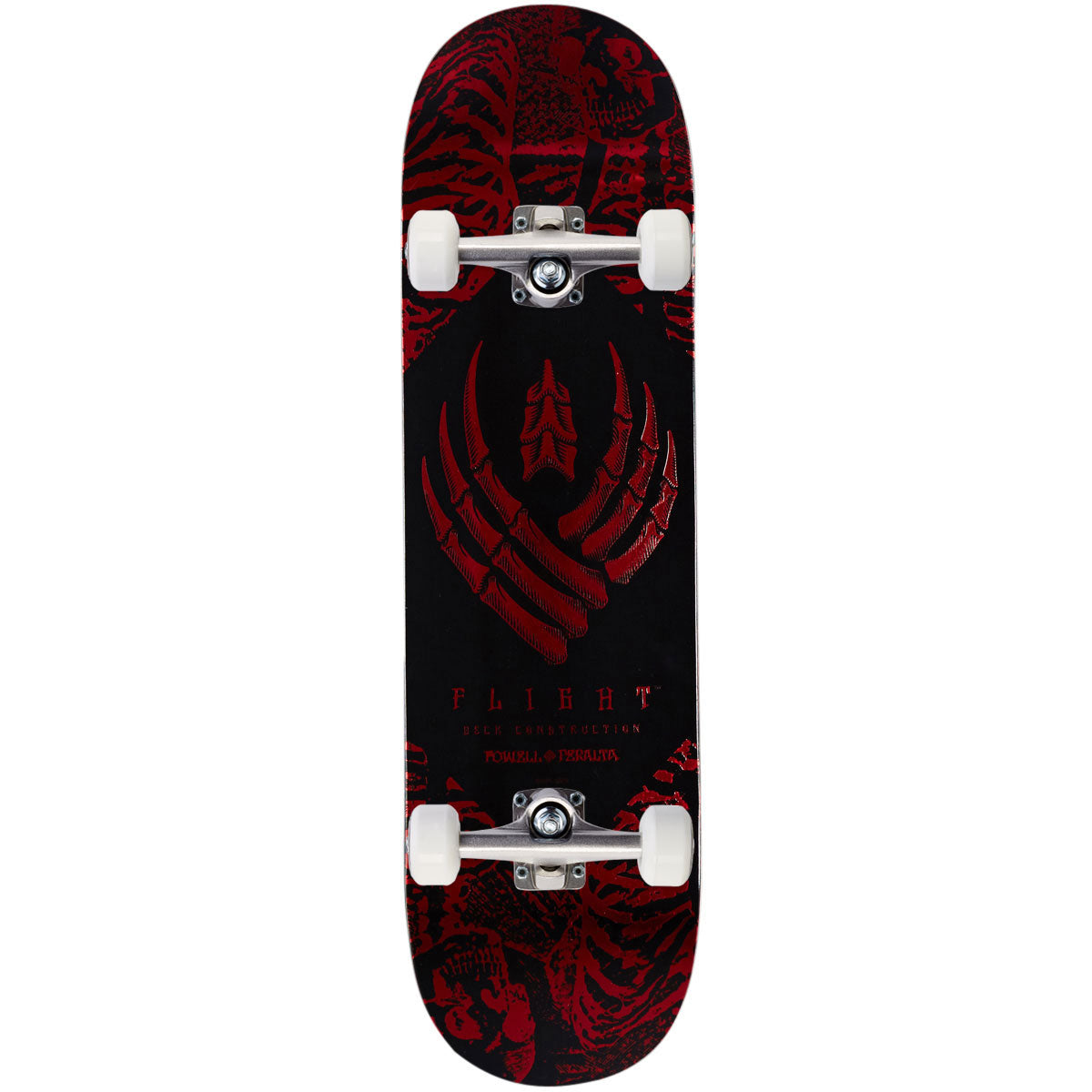 Powell-Peralta Flight Skeleton Skateboard Complete - Red Foil - 8.38