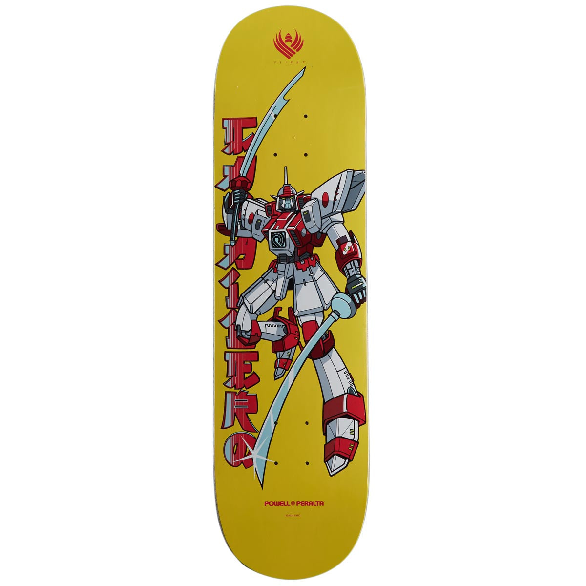 Powell-Peralta Flight Steve Caballero Gundam Skateboard Deck - Yellow - 8.25