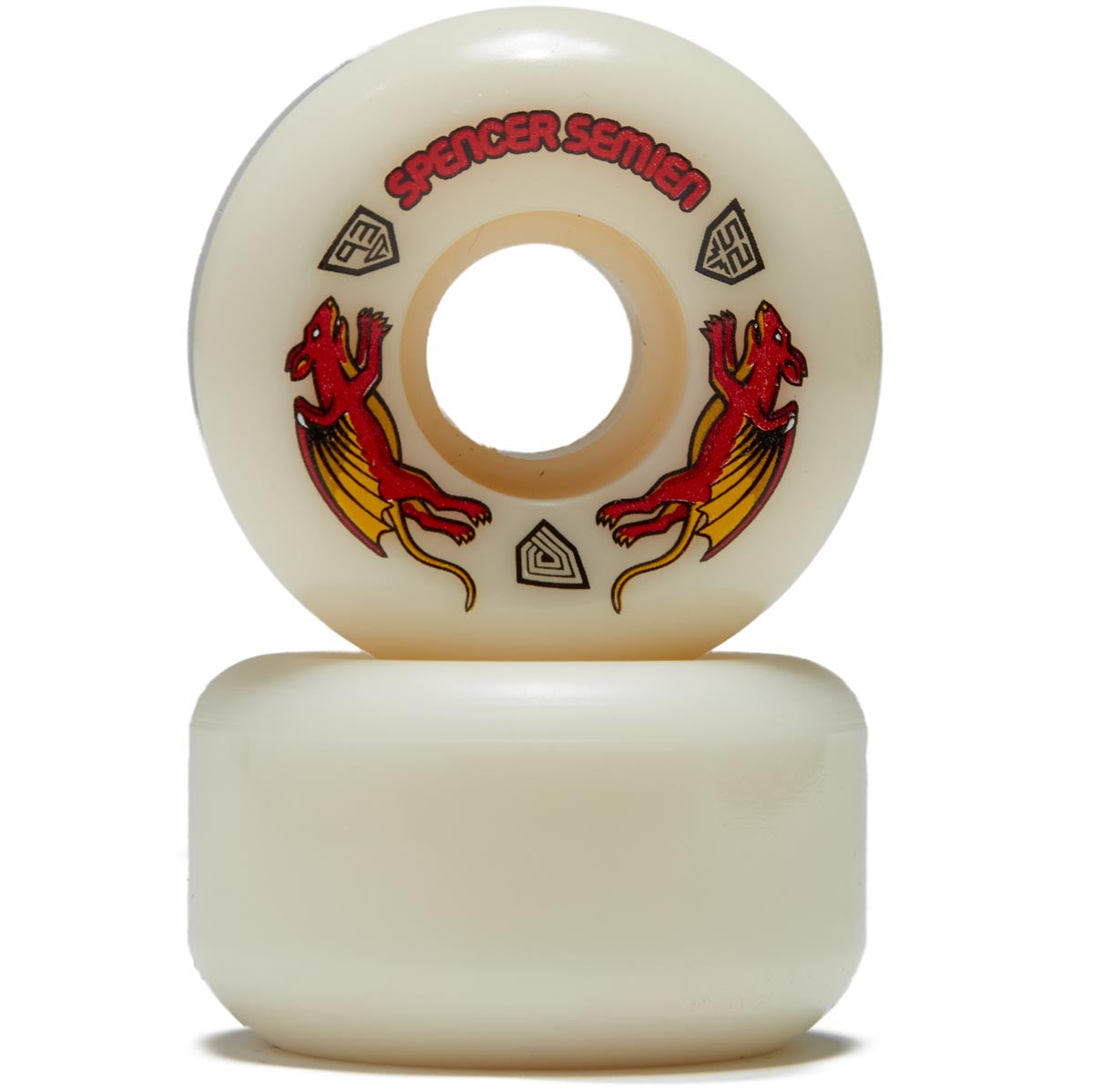 Powell-Peralta Dragon Formula 93a Spencer Semien Nano Rat V5 Skateboard Wheels - Off White - 52mm image 2