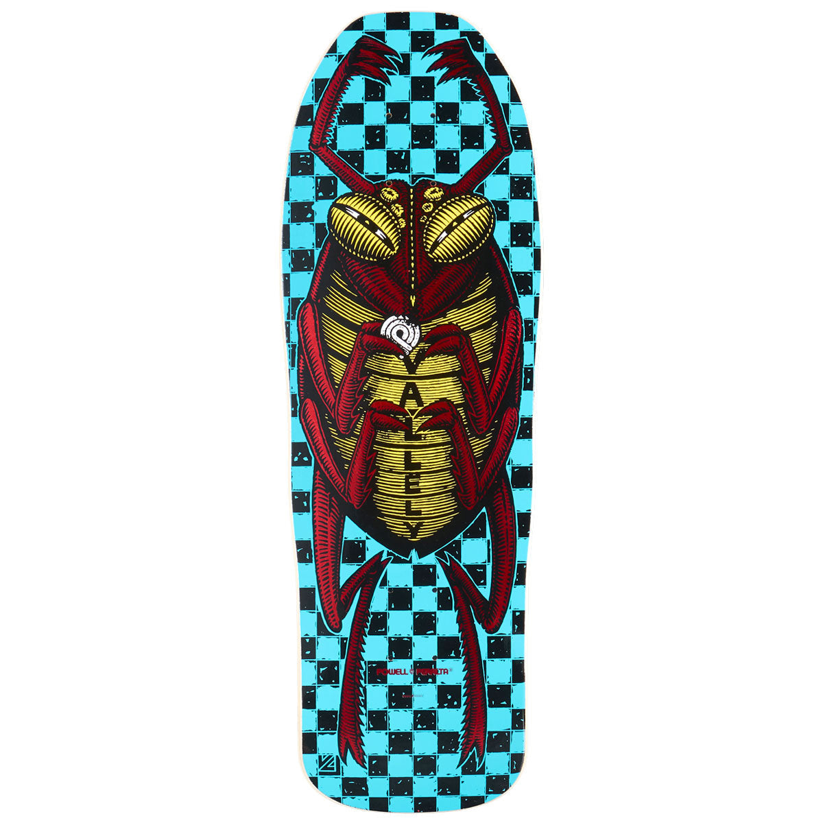 Powell-Peralta Mike Vallely Bug Skateboard Deck - Blue/Red Foil - 10.00