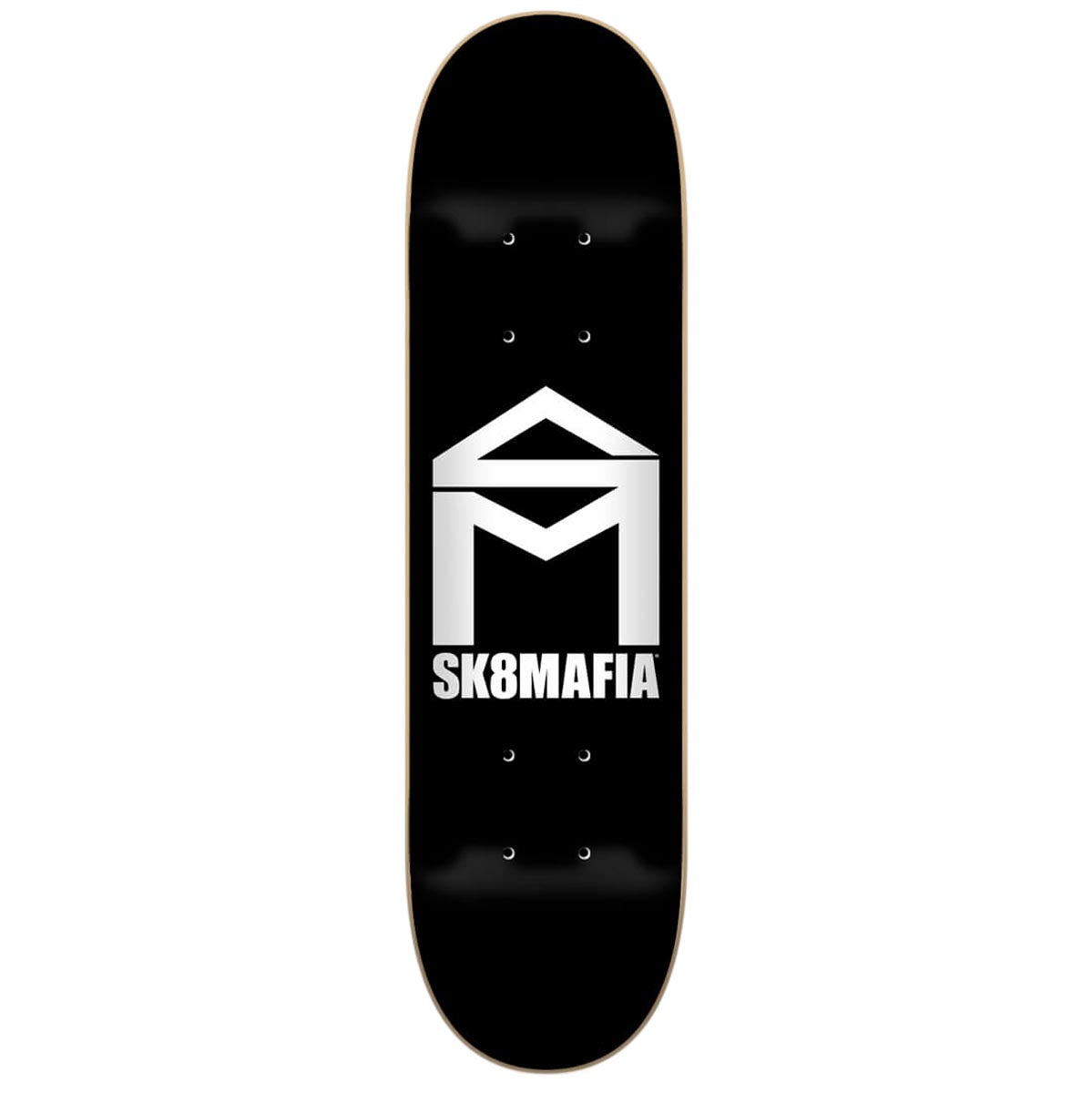 Sk8 Mafia House Logo Micro Skateboard Deck - Black - 6.00