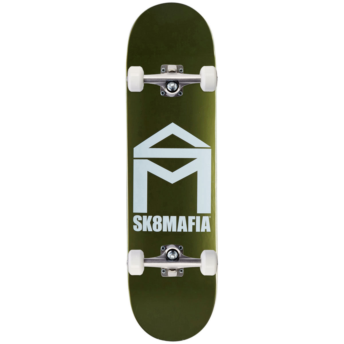 Sk8 Mafia House Logo Skateboard Complete - Gold Foil - 8.25