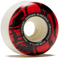 Bones 100s Mummy Skulls V4 Wide Skateboard Wheels - White - 52mm