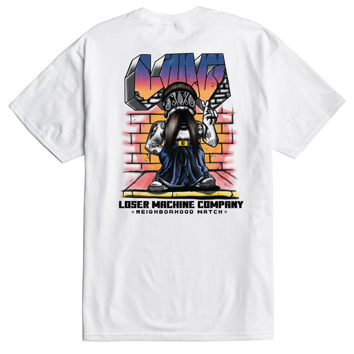 Loser Machine Neighborhood Watch T-Shirt - White image 1