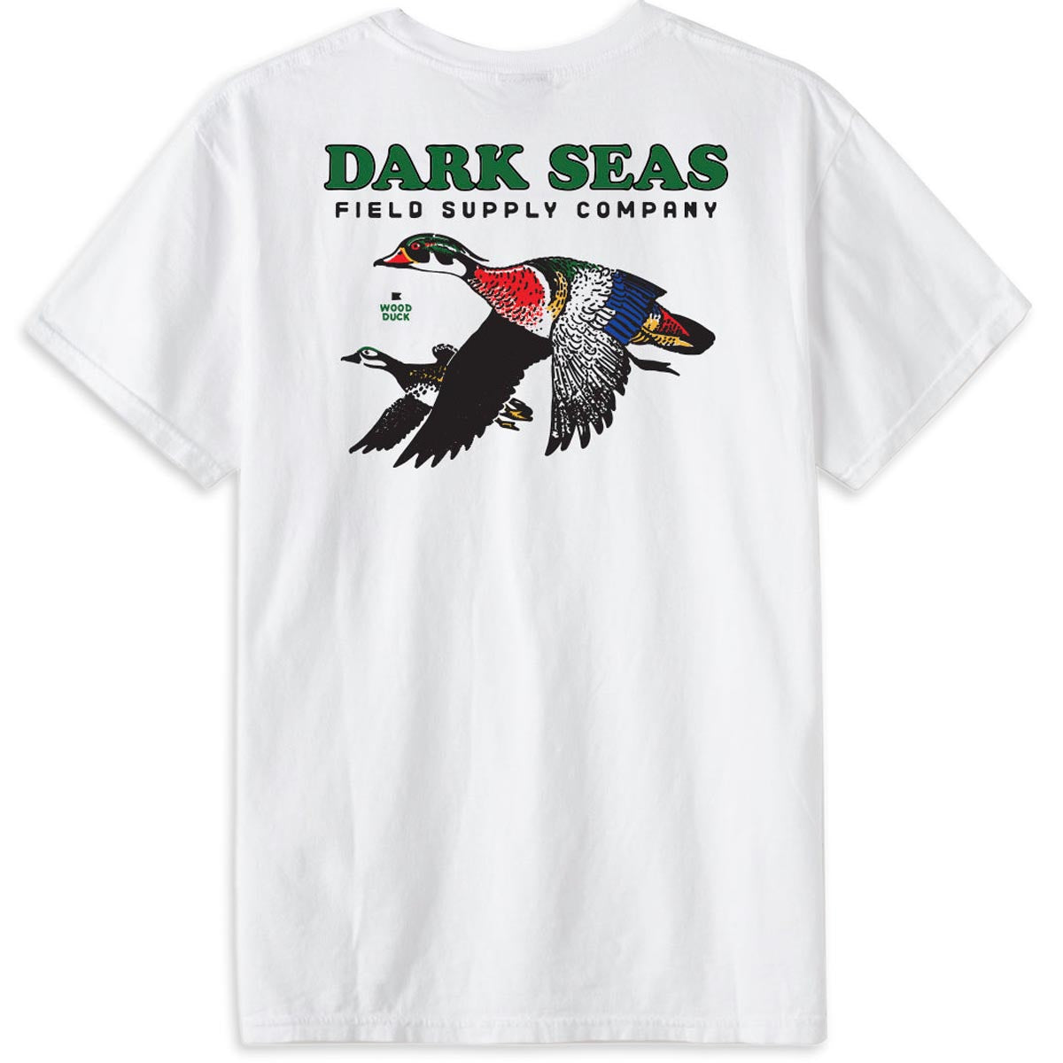 Dark Seas Wood Duck T-Shirt - White image 1