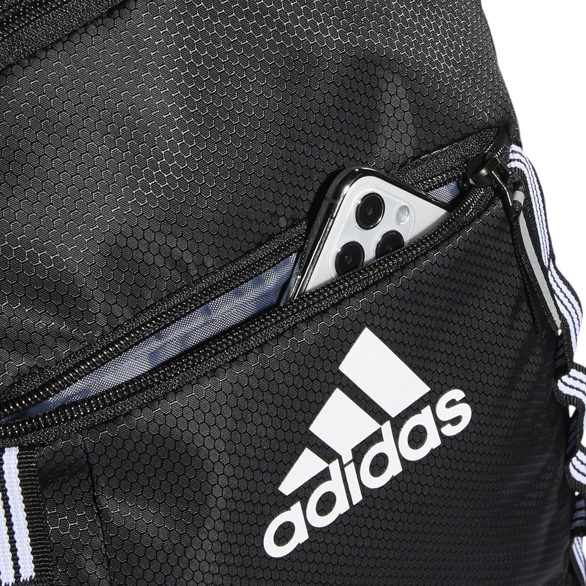 Adidas Excel 6 Backpack - Black/White 3 Stripe Webbing image 4