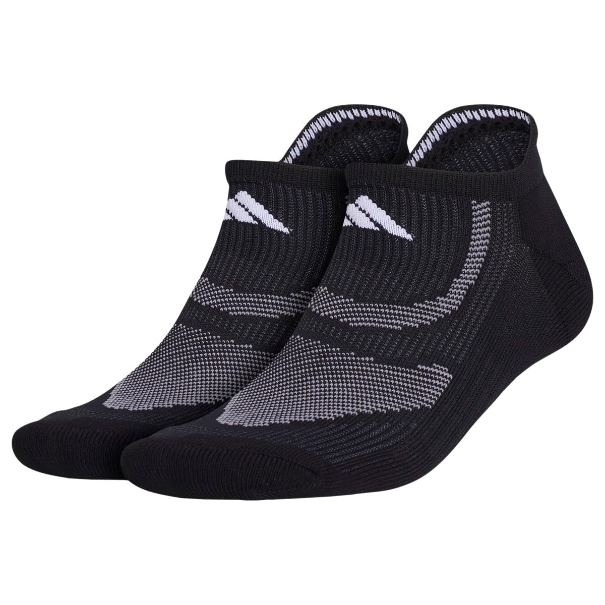 Adidas Superlite Performance 2 Pack Of No Show Socks - Black/Onyx Grey/Grey image 1